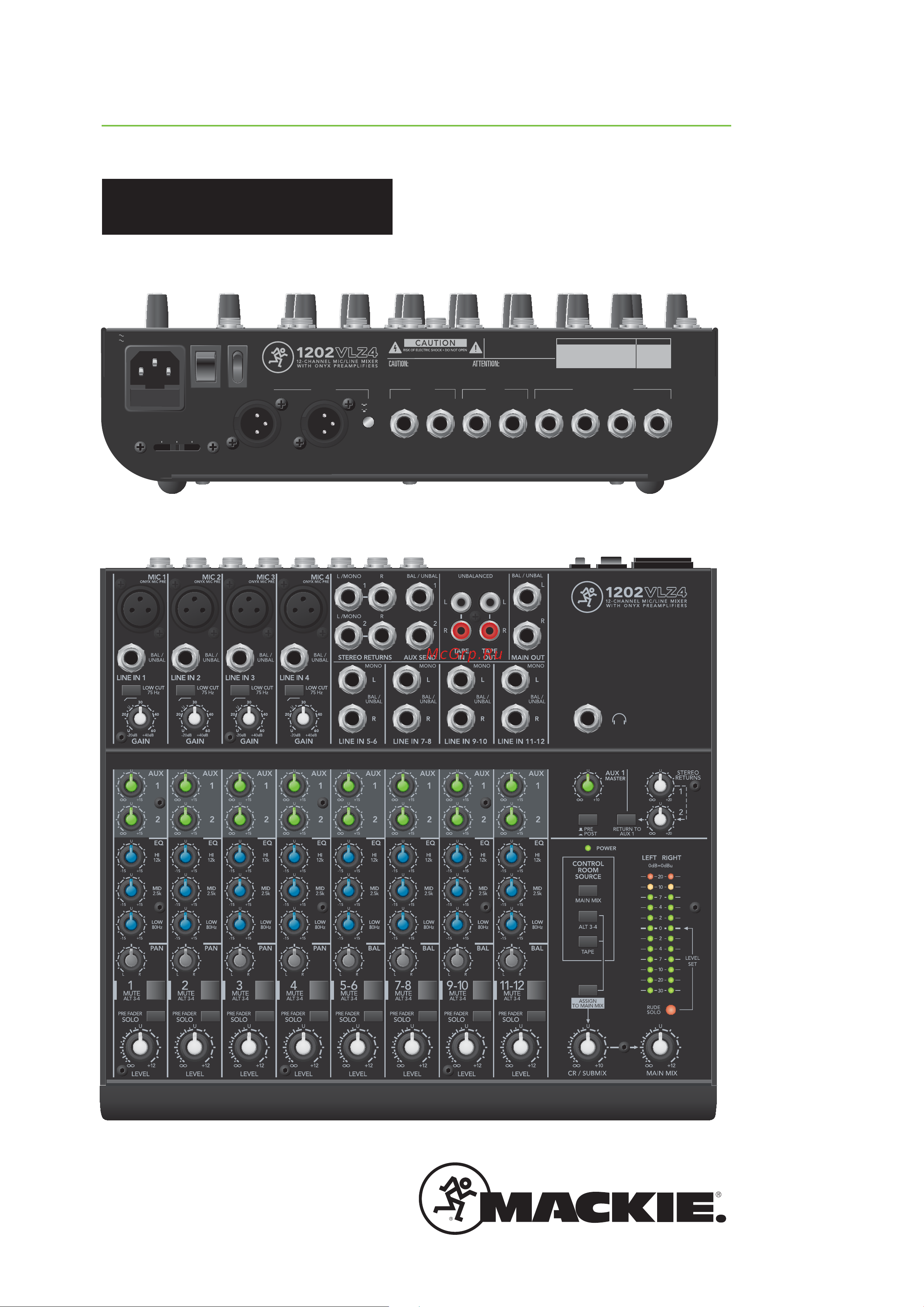 Mackie 1202VLZ4 Руководство по эксплуатации онлайн