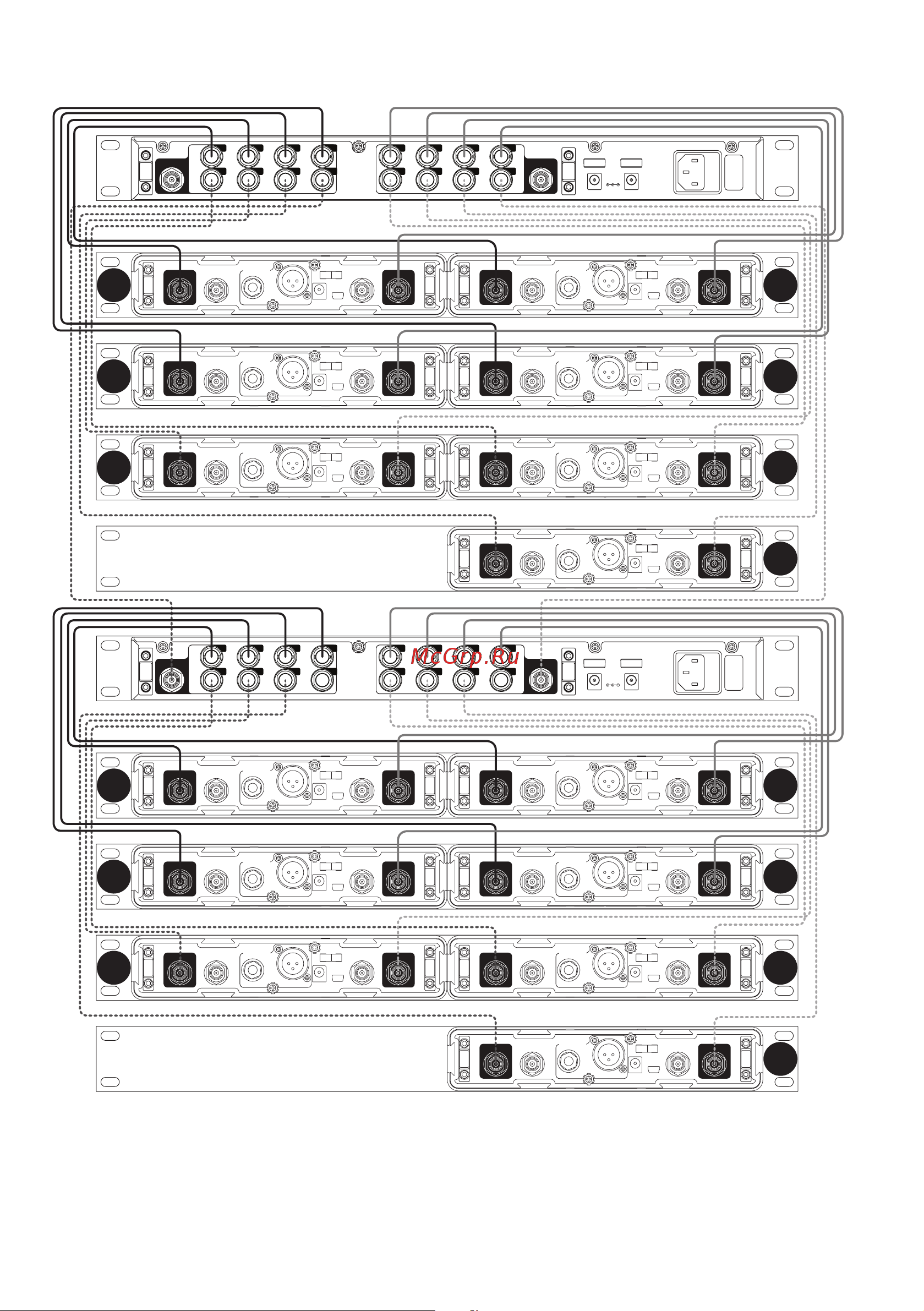 LINE 6 XD-AD8 Splitter [12/12] Connecting to 14 wireless recievers using 2 xd ad8s