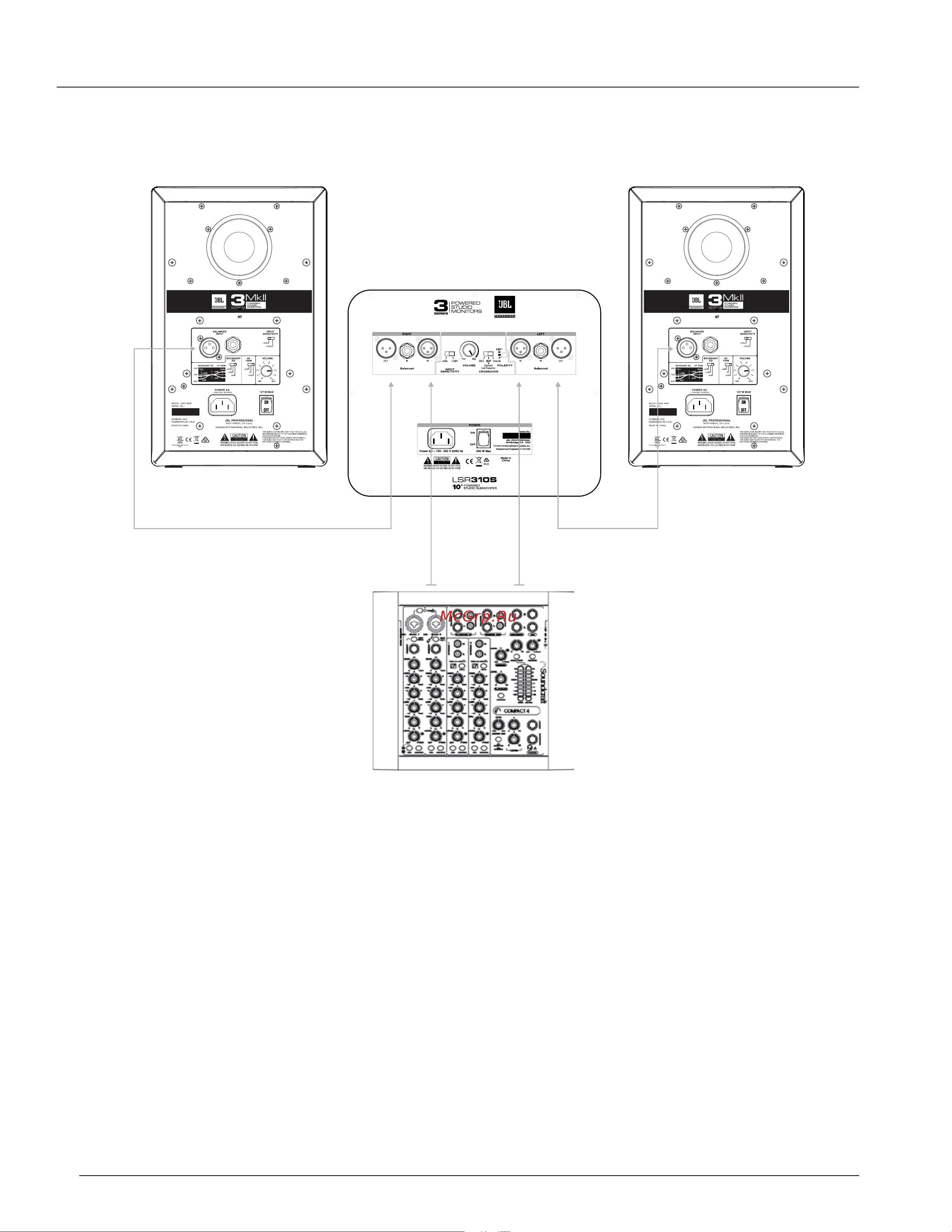 JBL 305PMKII [16/22] Section 6 system connections