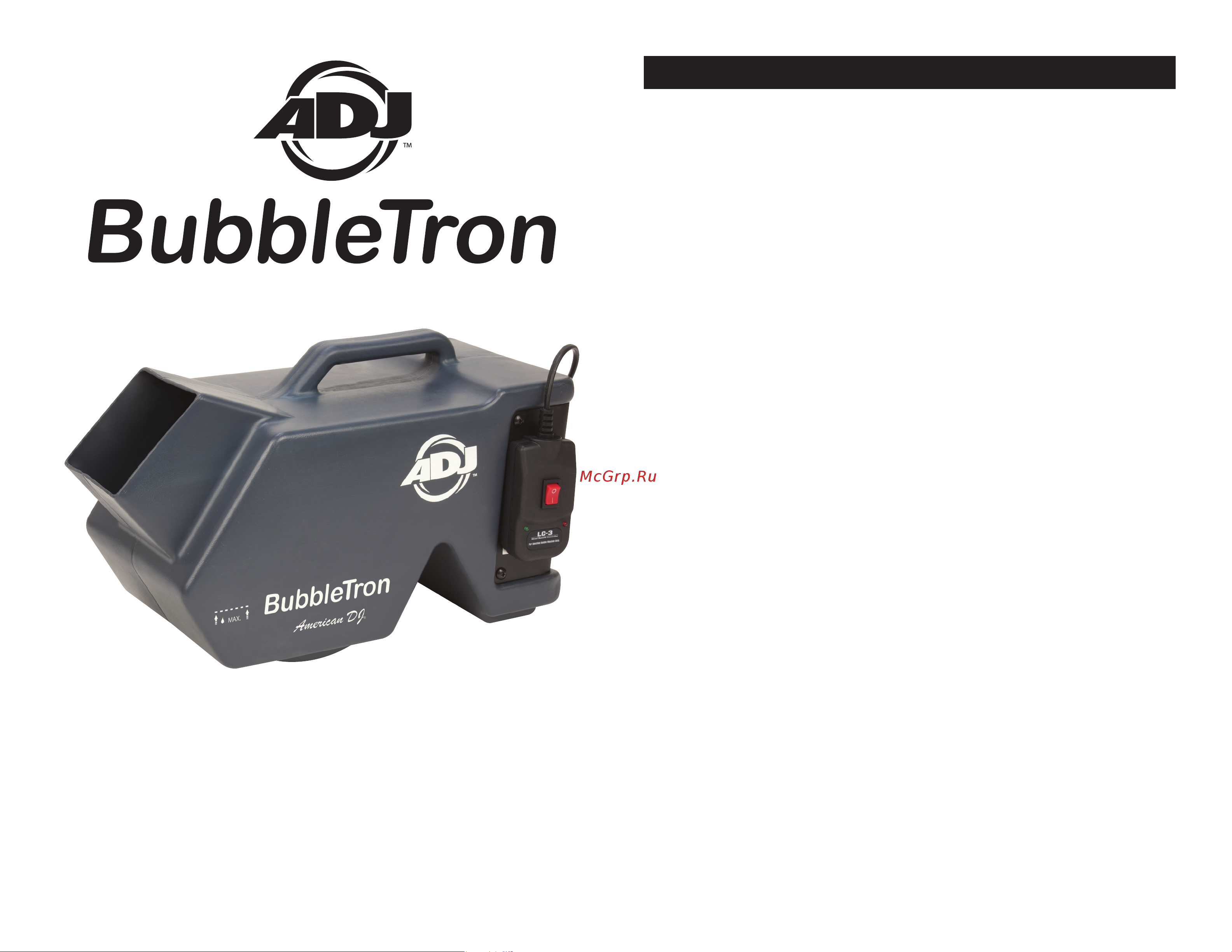 AMERICAN DJ Bubble Tron Руководство по эксплуатации онлайн