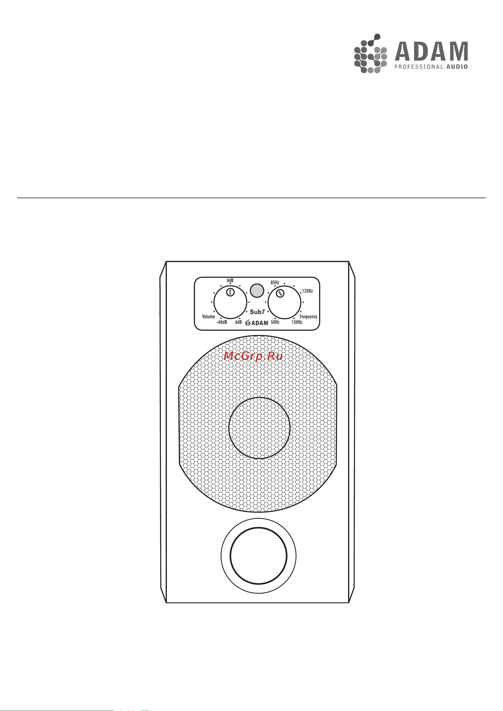 ADAM AUDIO Sub7 Руководство по эксплуатации онлайн