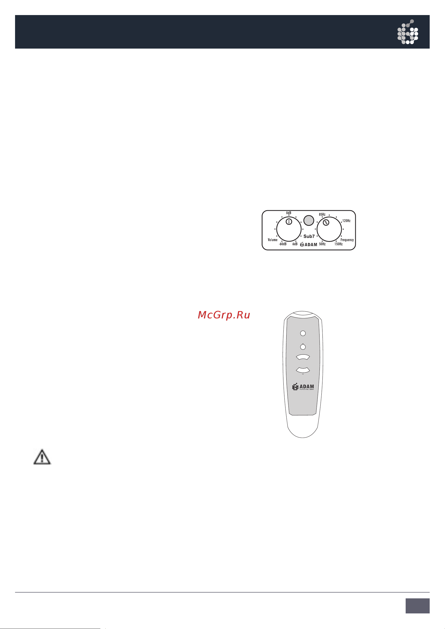 ADAM AUDIO Sub7 [9/32] Controls