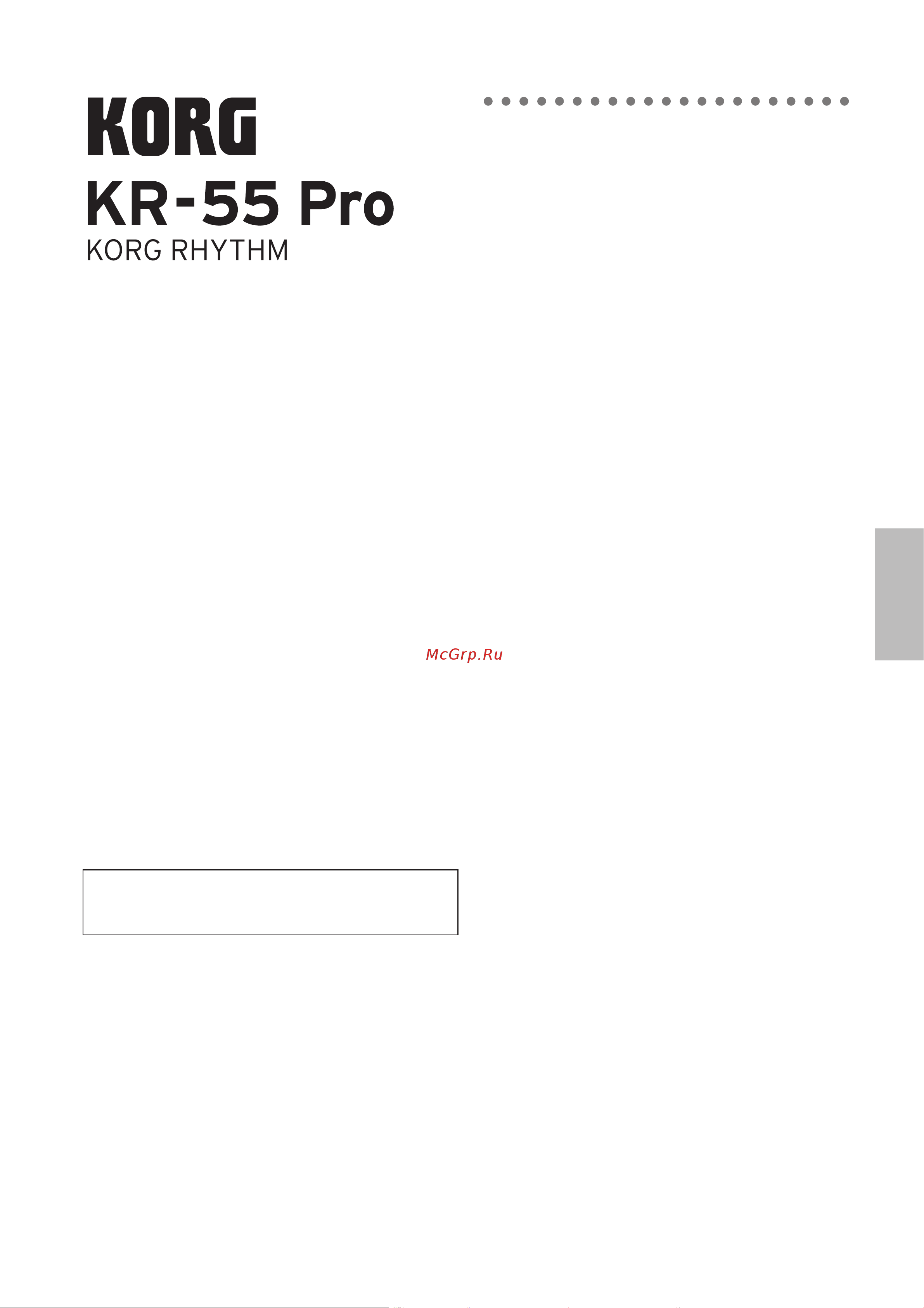 Korg KR-55 Pro [19/44] Blitzstart