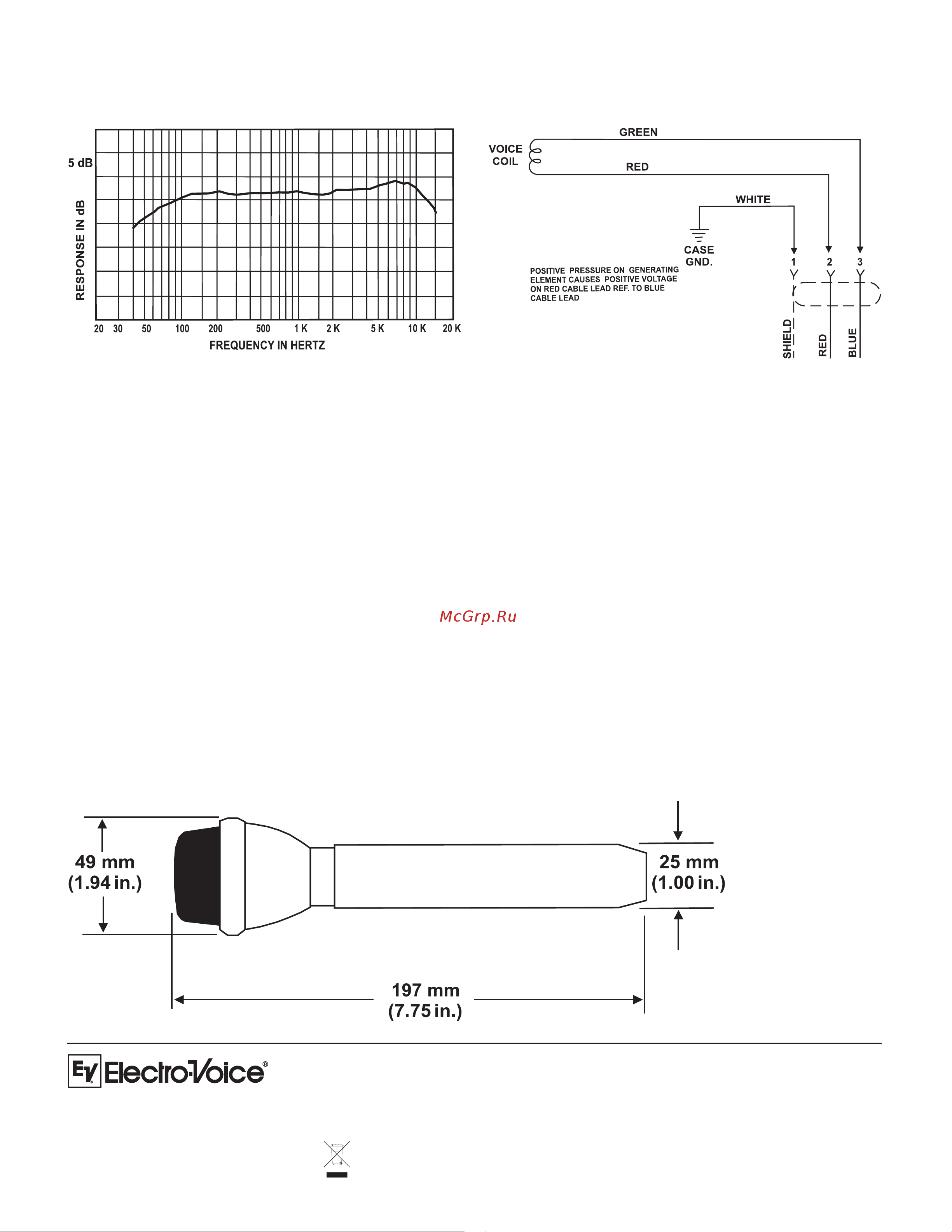 ELECTRO VOICE RE 50B [2/2] Architects and engineers specifications
