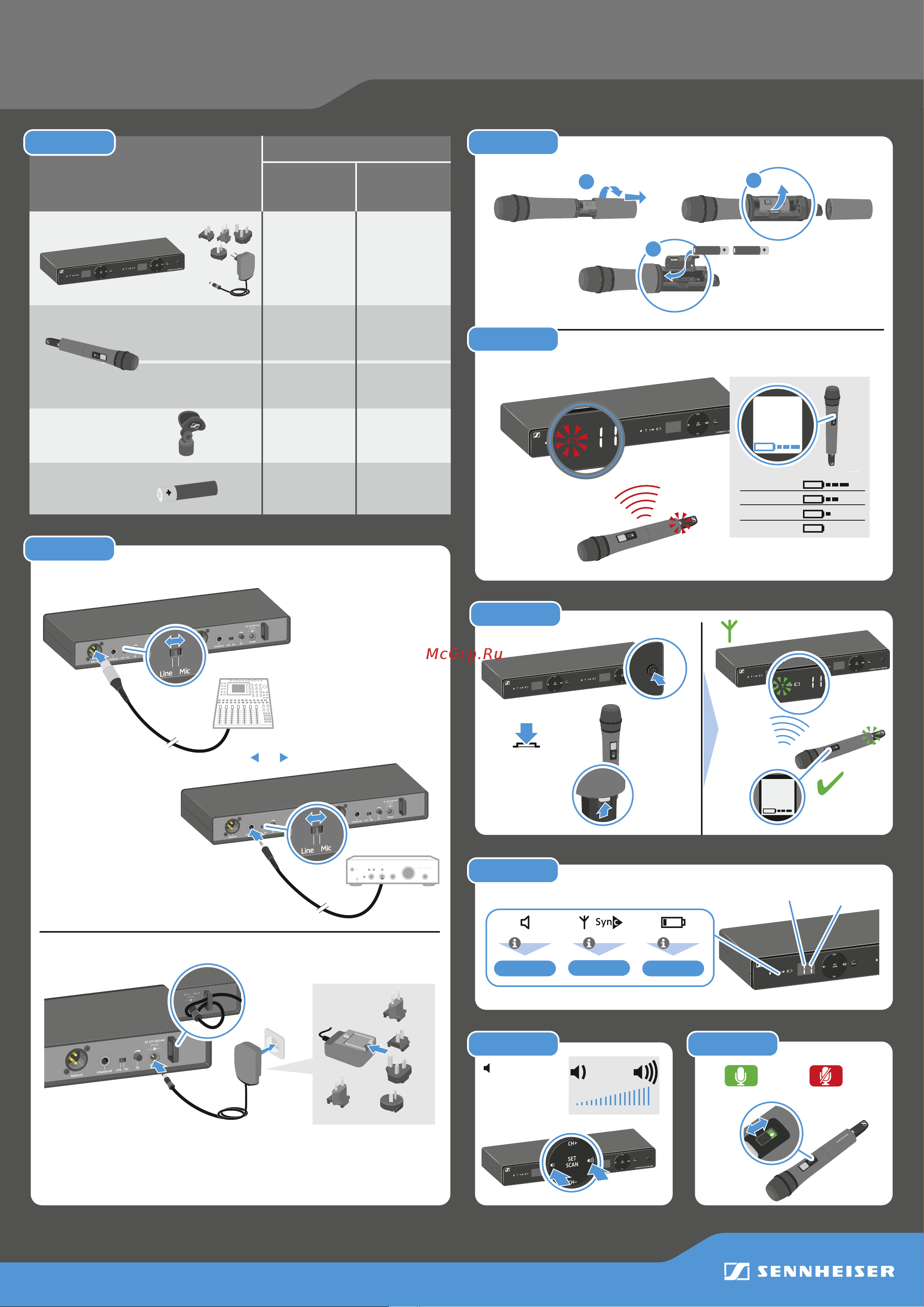 Sennheiser XSW 1-835 DUAL-A Руководство по эксплуатации онлайн