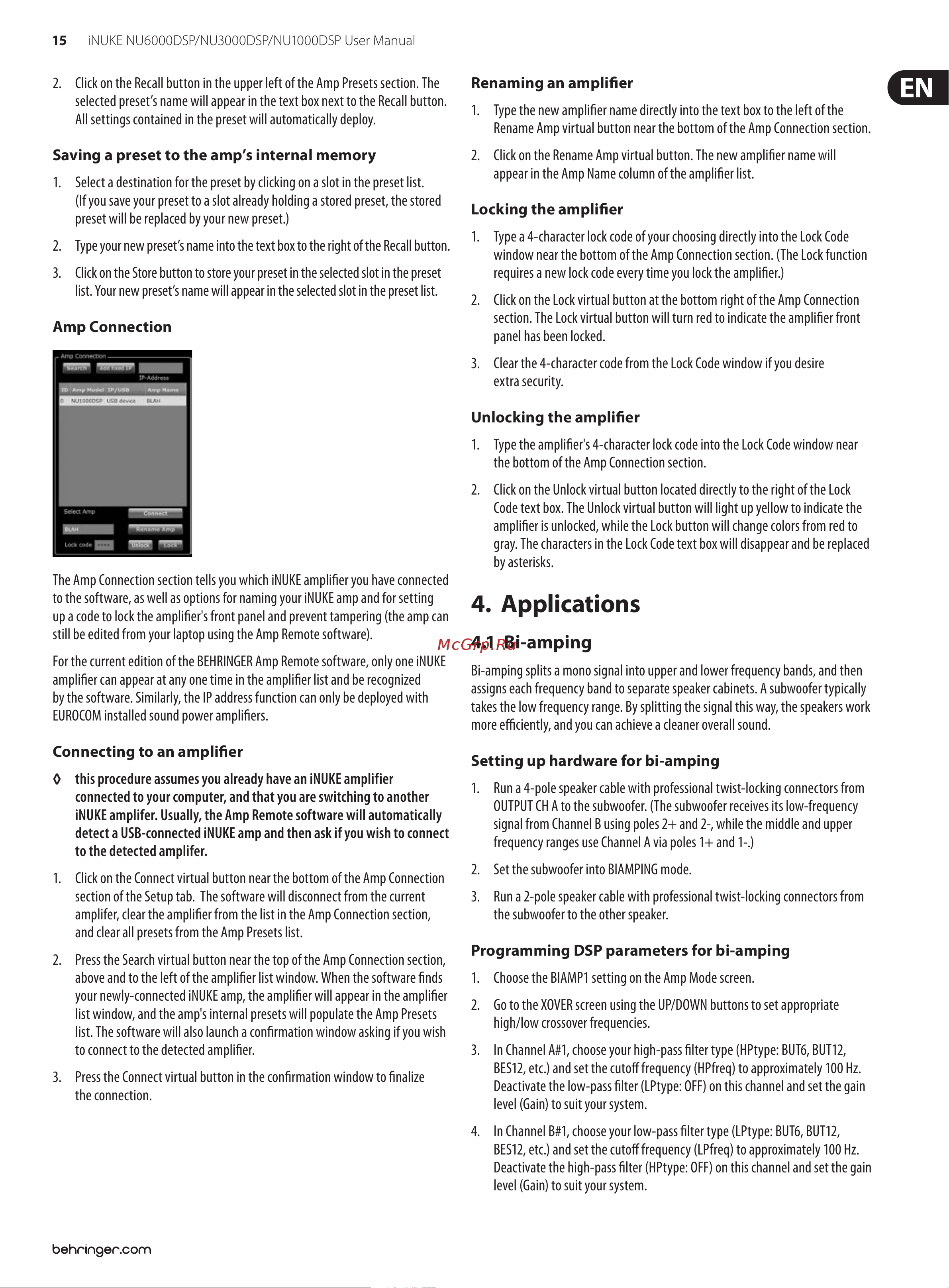 Behringer NU1000 [15/22] Applications