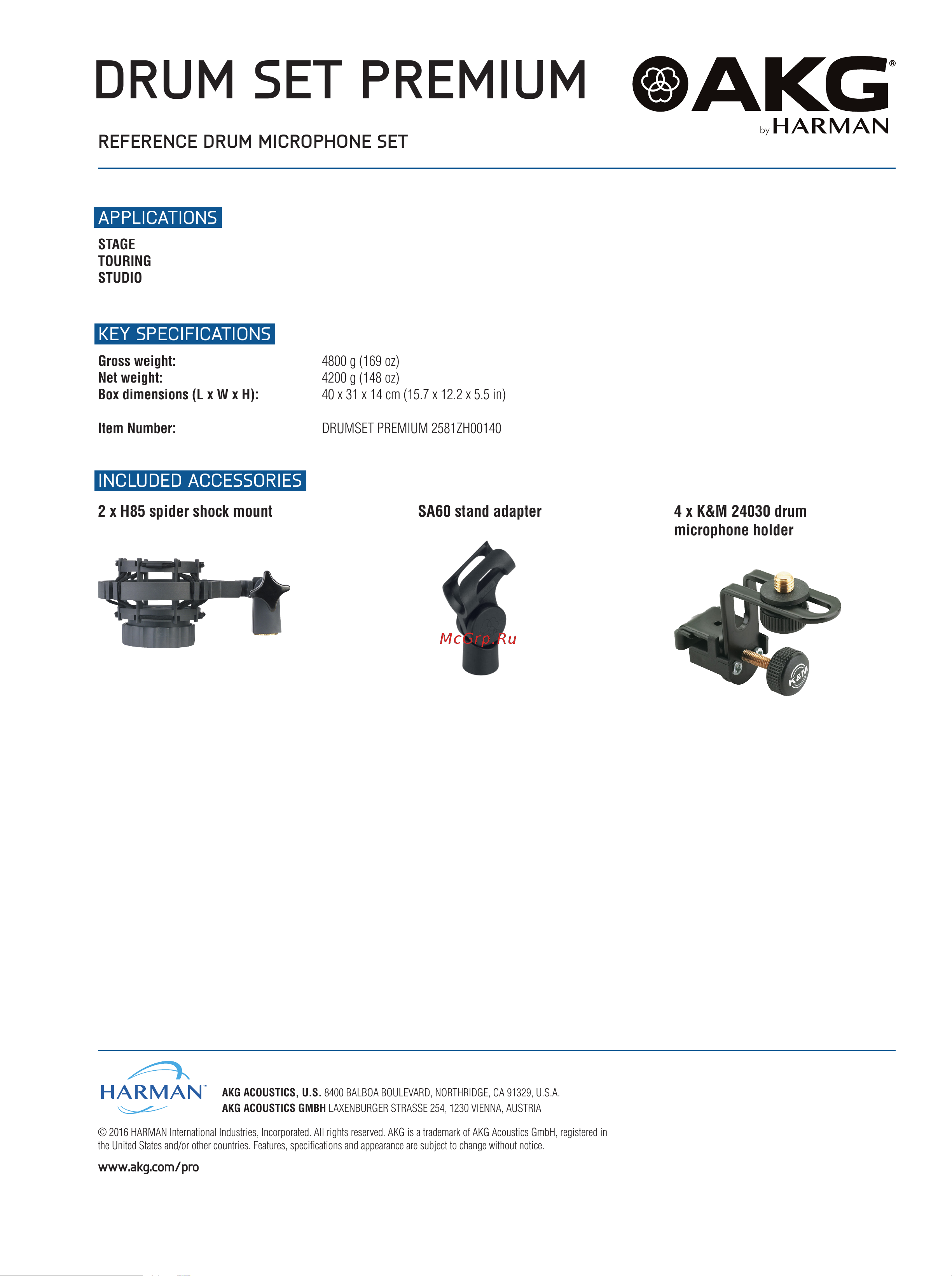 AKG Drumset Premium [2/2] Drum set premium