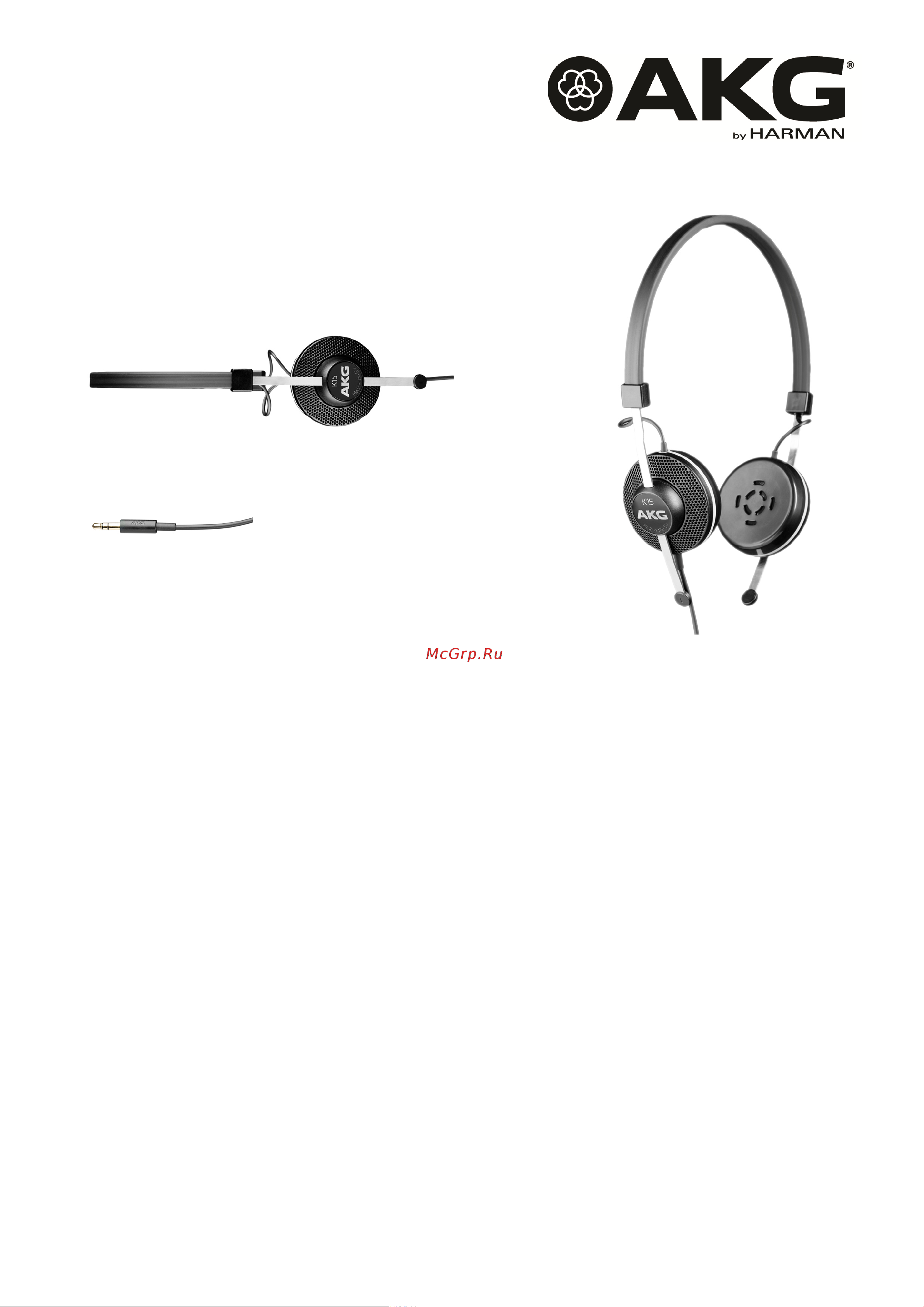 AKG K15 Руководство по эксплуатации онлайн
