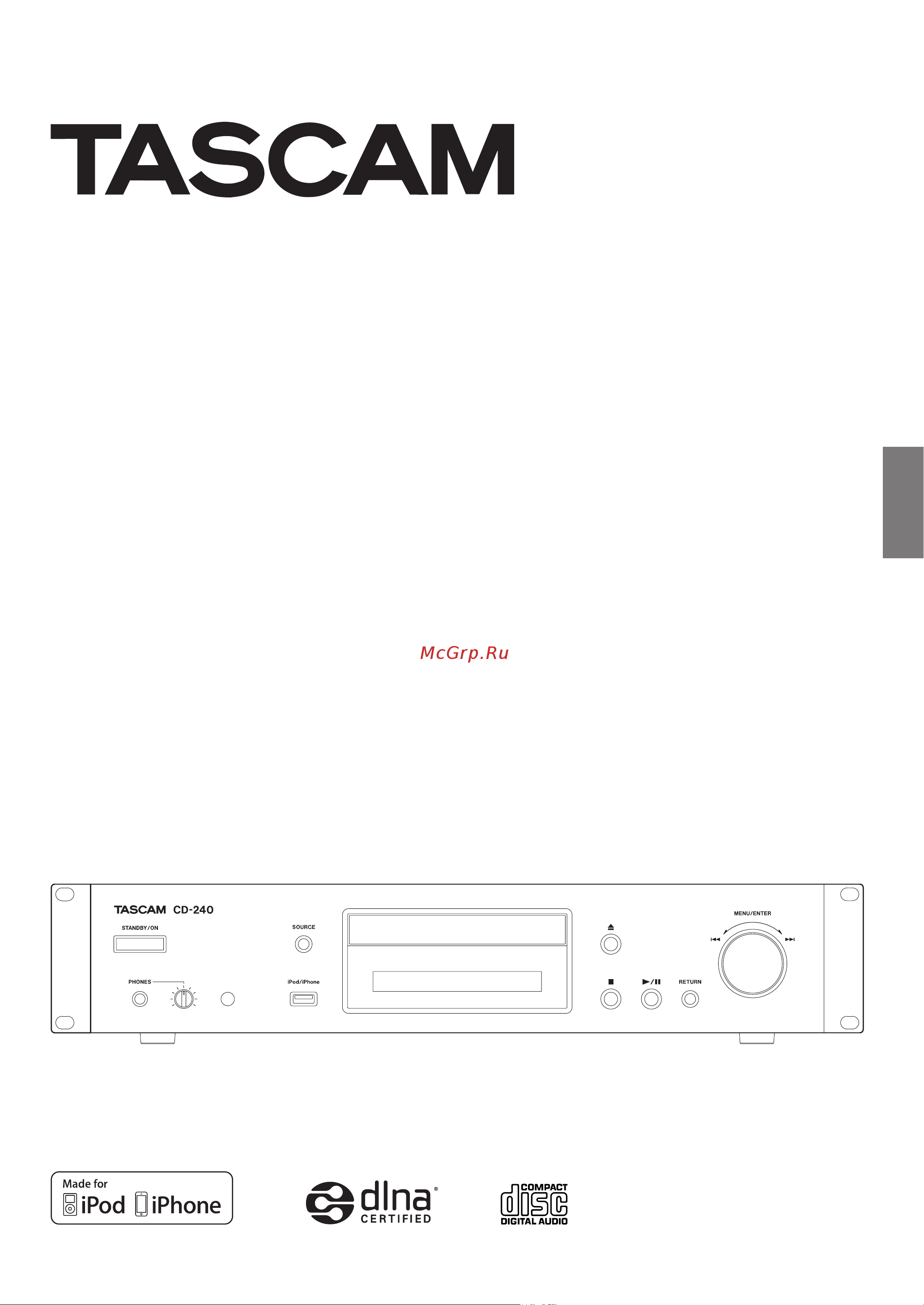 Tascam CD-240 Руководство по эксплуатации онлайн