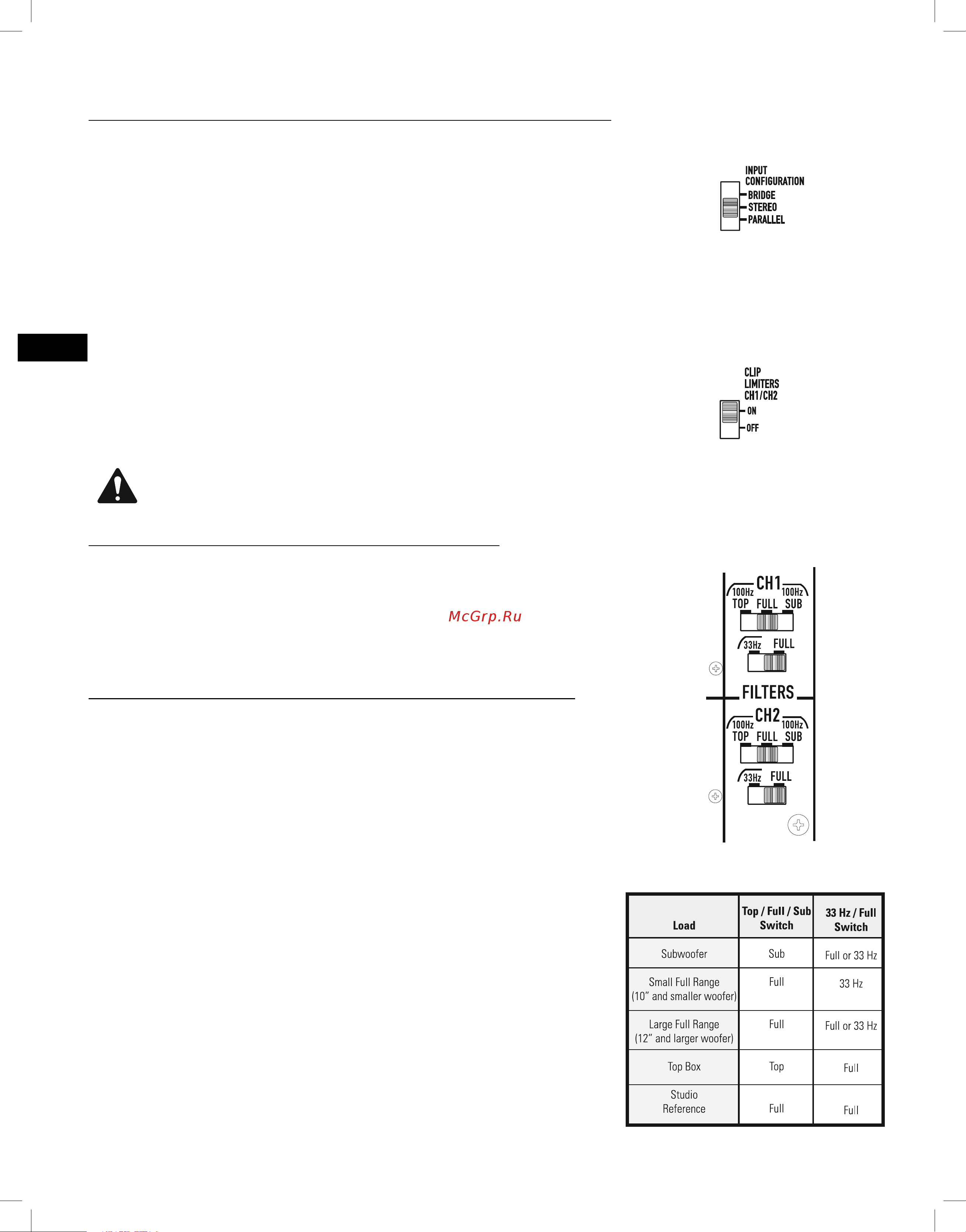 QSC PLX1802 [6/68] Clip limiters plx 1802 2502 3102 3602 models only