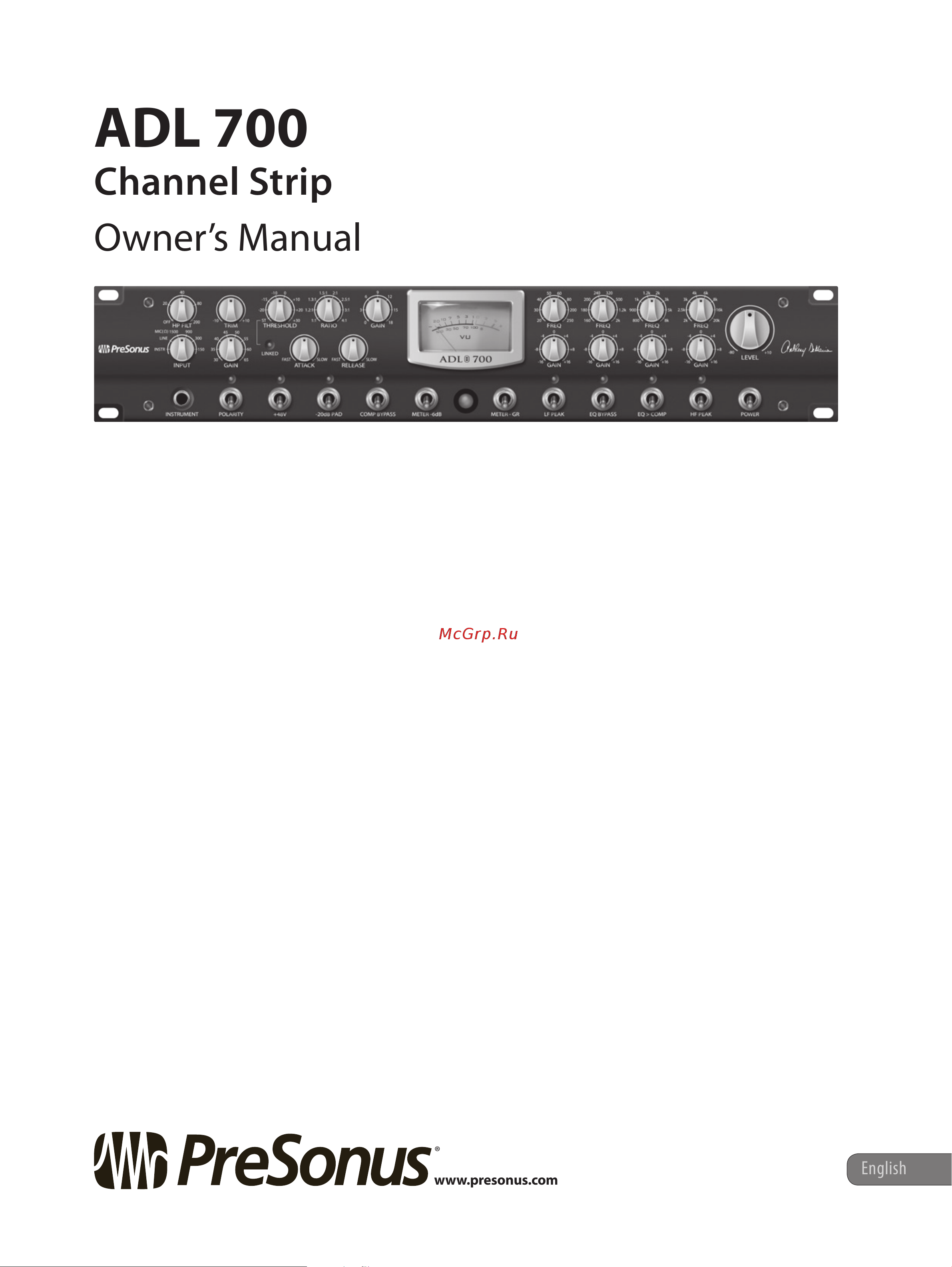 PRESONUS ADL700 Руководство по эксплуатации онлайн