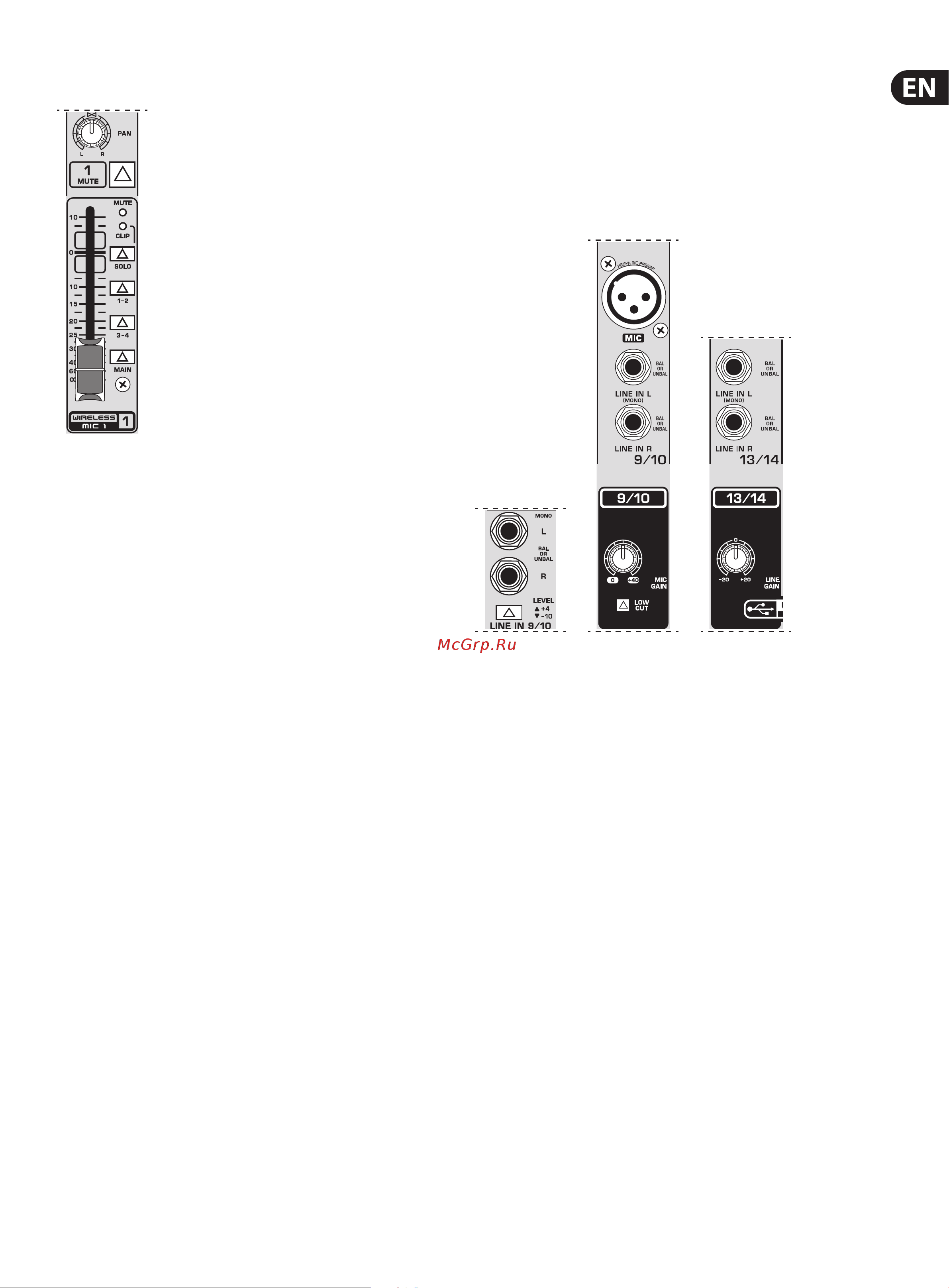 Behringer QX2222USB [7/26] Stereo channels