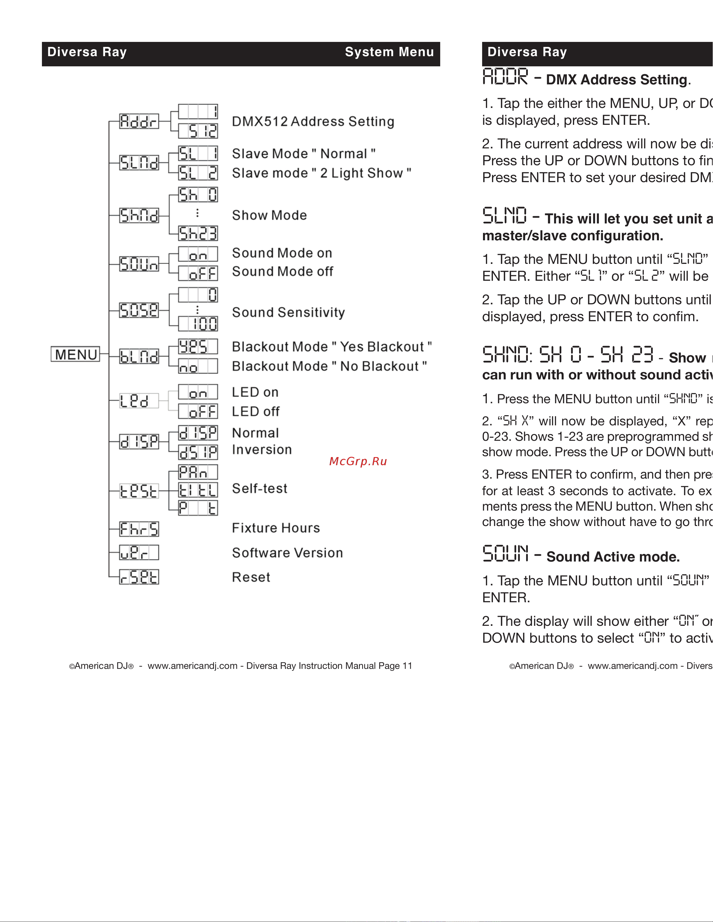 ADJ DiversaRAY [6/12] Shnd sh 0 sh 2