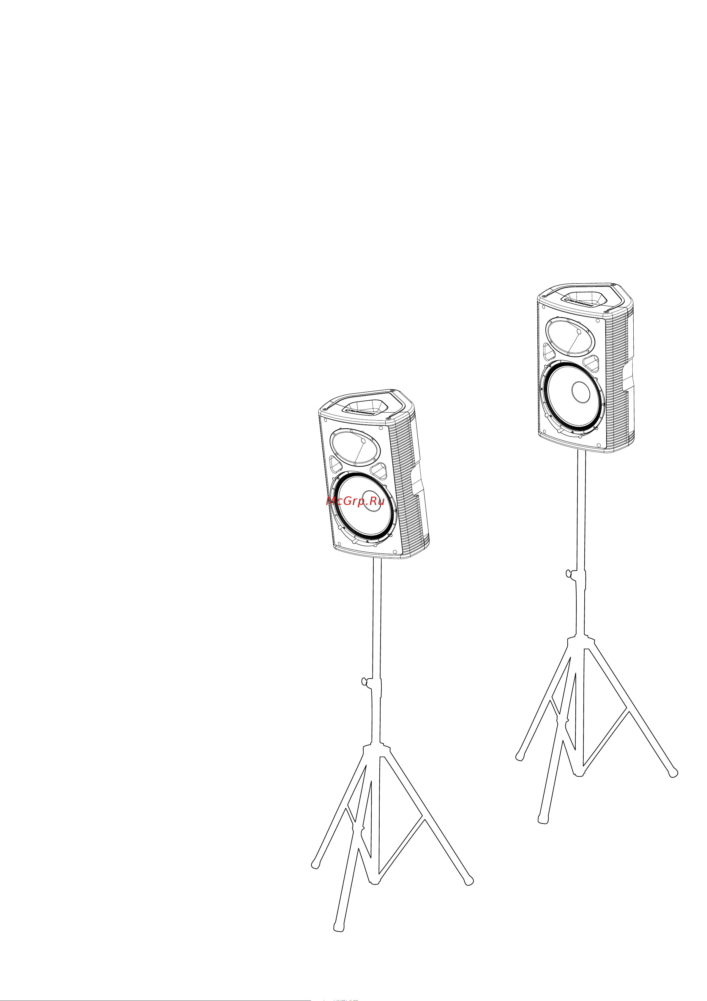 TURBOSOUND M15B [16/24] Loudspeaker placement