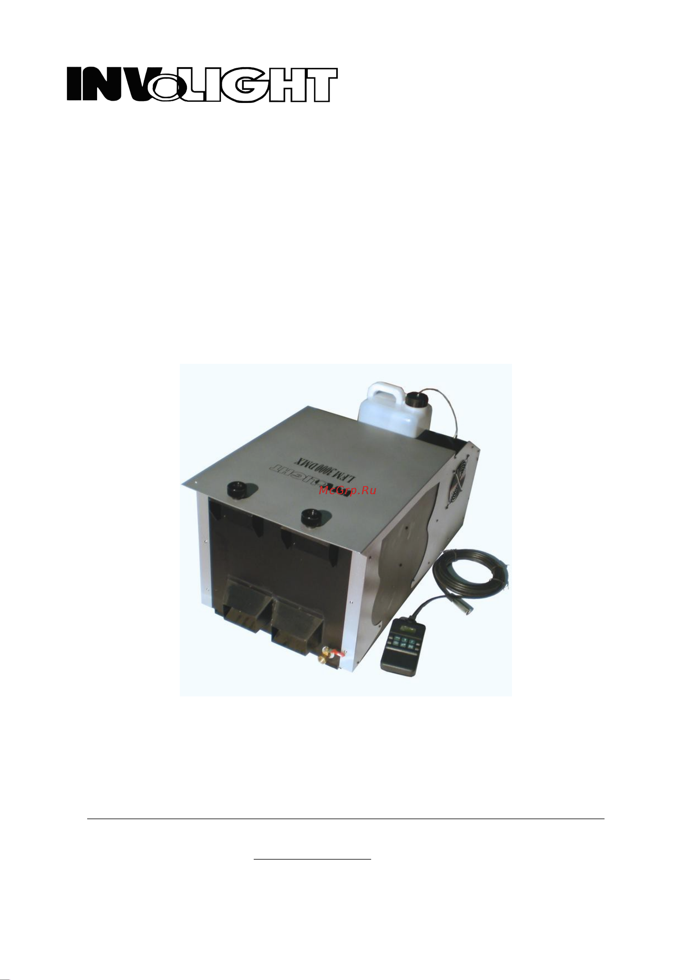 Involight LFM3000 DMX Руководство по эксплуатации онлайн