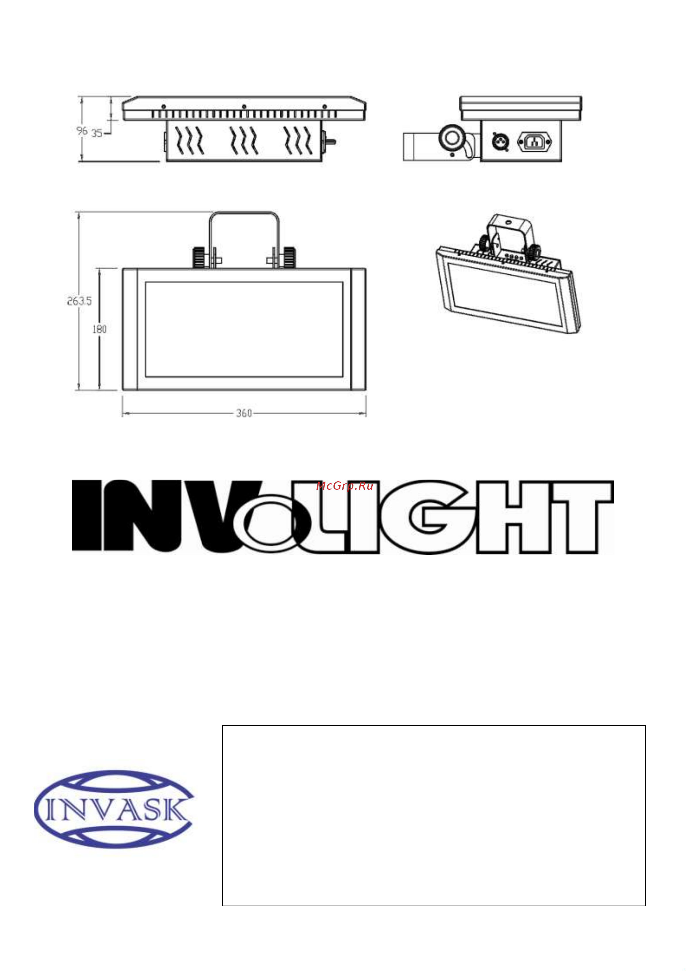 Involight LED STROB500 Руководство по эксплуатации онлайн [6/6] 759308