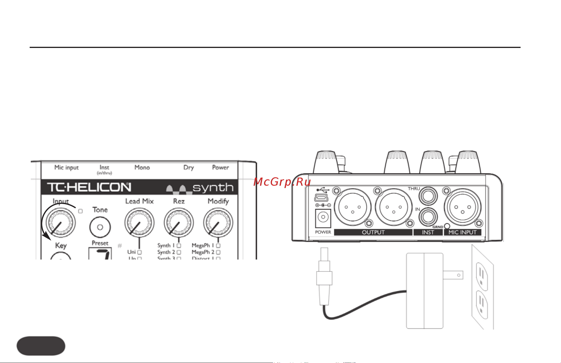 TC HELICON VoiceTone Synth [8/31] Быстрый старт