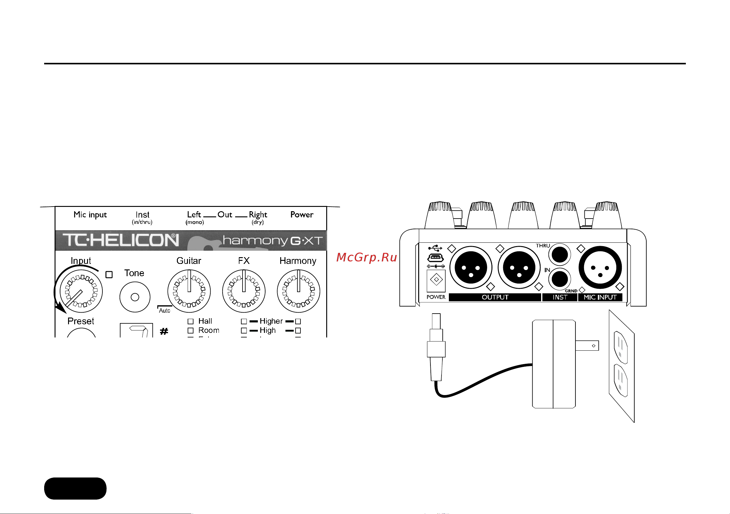 TC HELICON VoiceTone Harmony-G XT [8/29] Быстрое начало работы