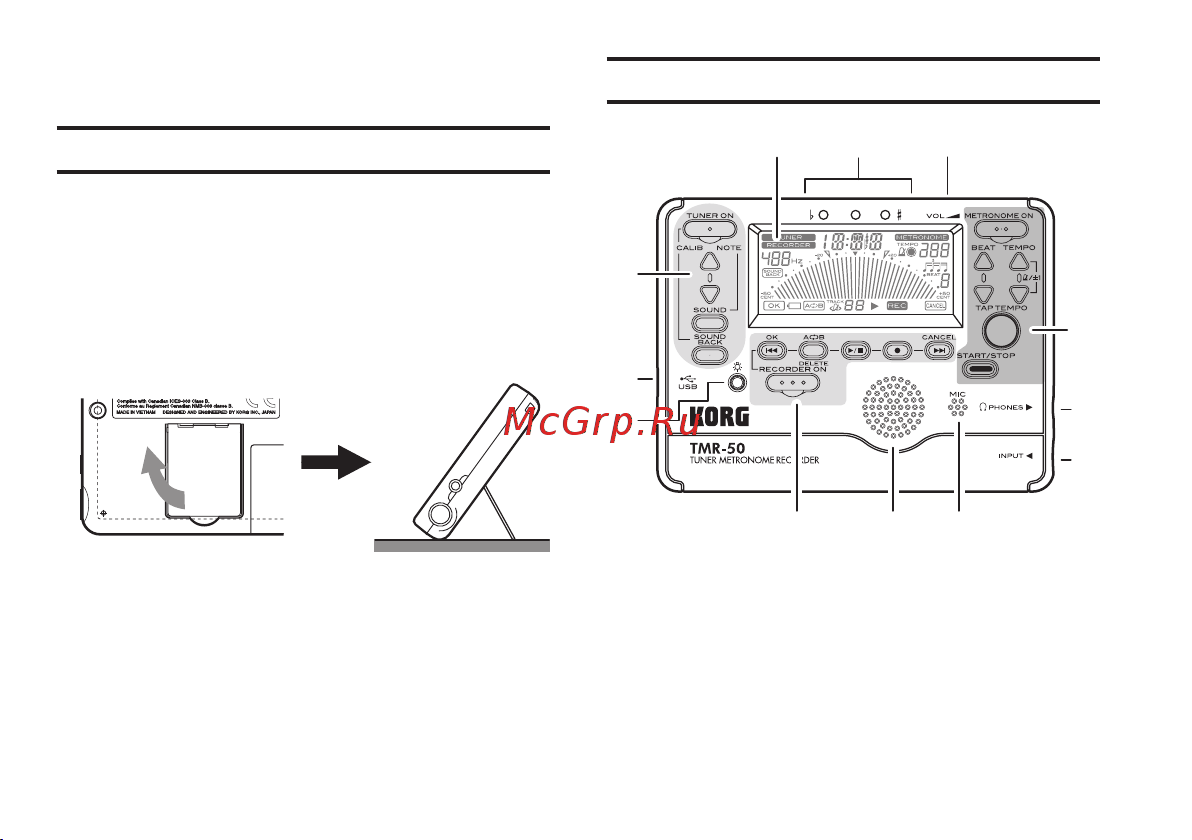 Korg TMR-50PW [7/41] Секции tmr 50