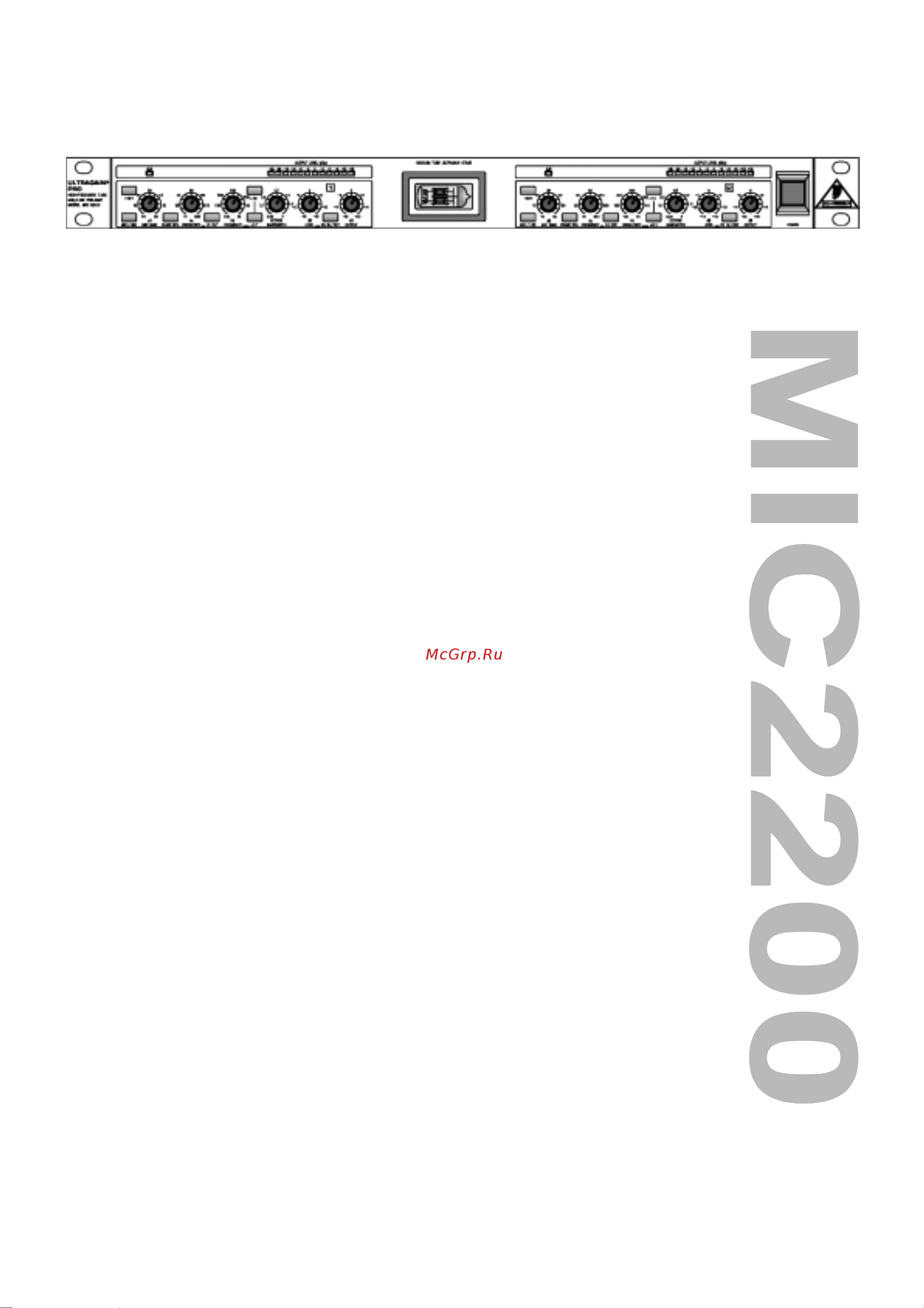 Behringer ULTRAGAIN PRO MIC 2200 [4/19] Ultragain pro