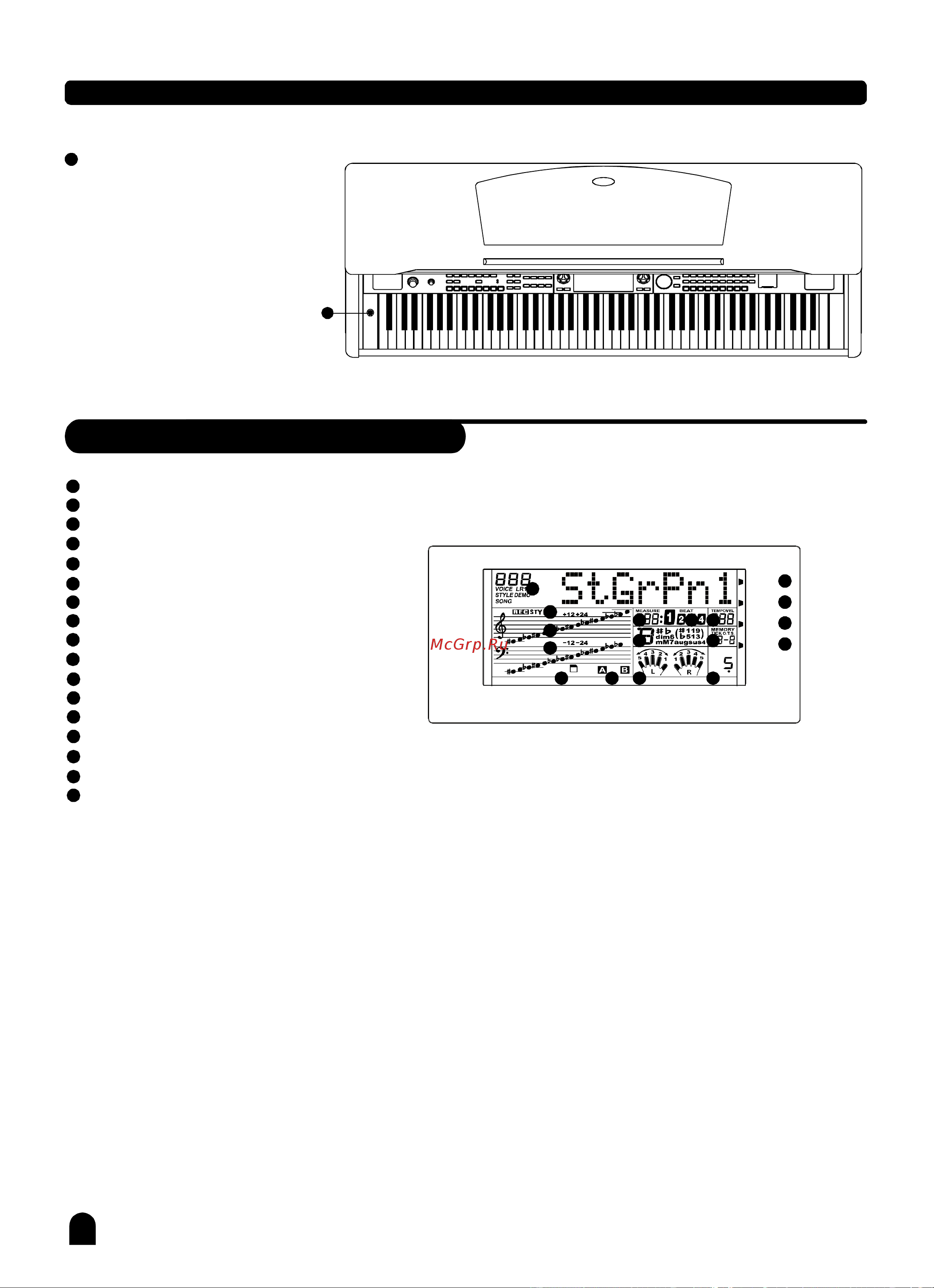 Medeli DP680(PVC) [11/63] Lcd display