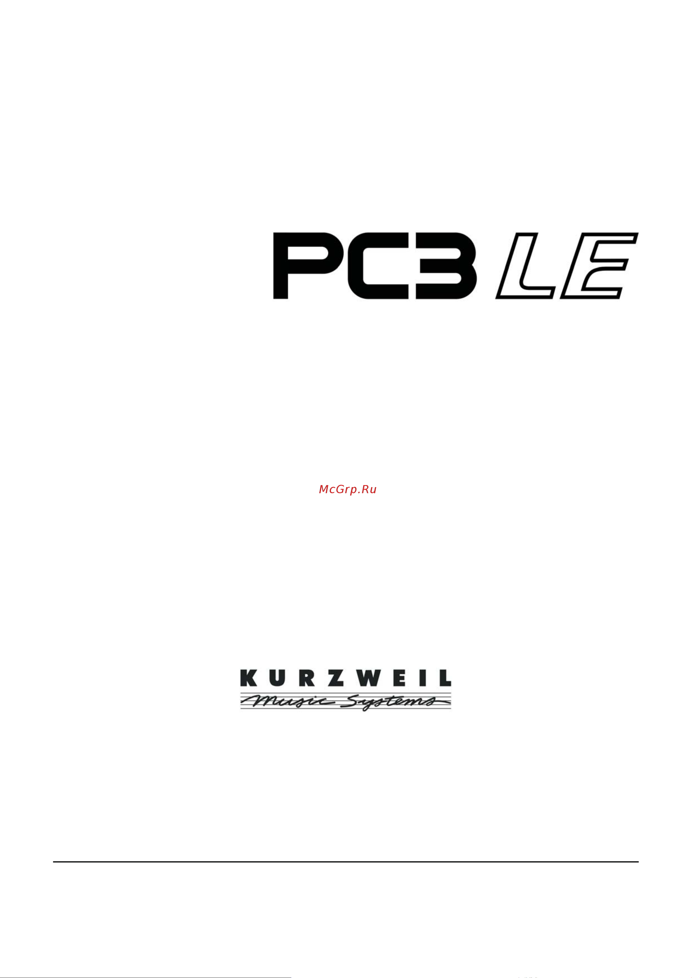 Kurzweil PC3LE6 Руководство по эксплуатации онлайн