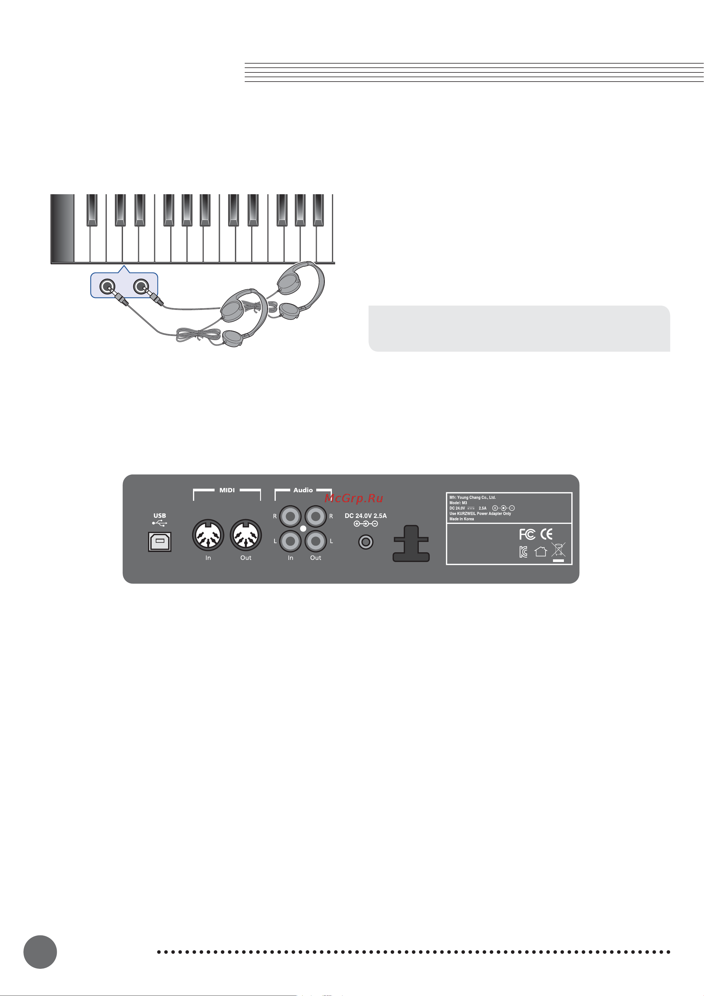 Kurzweil M3W WH [12/30] Getting started