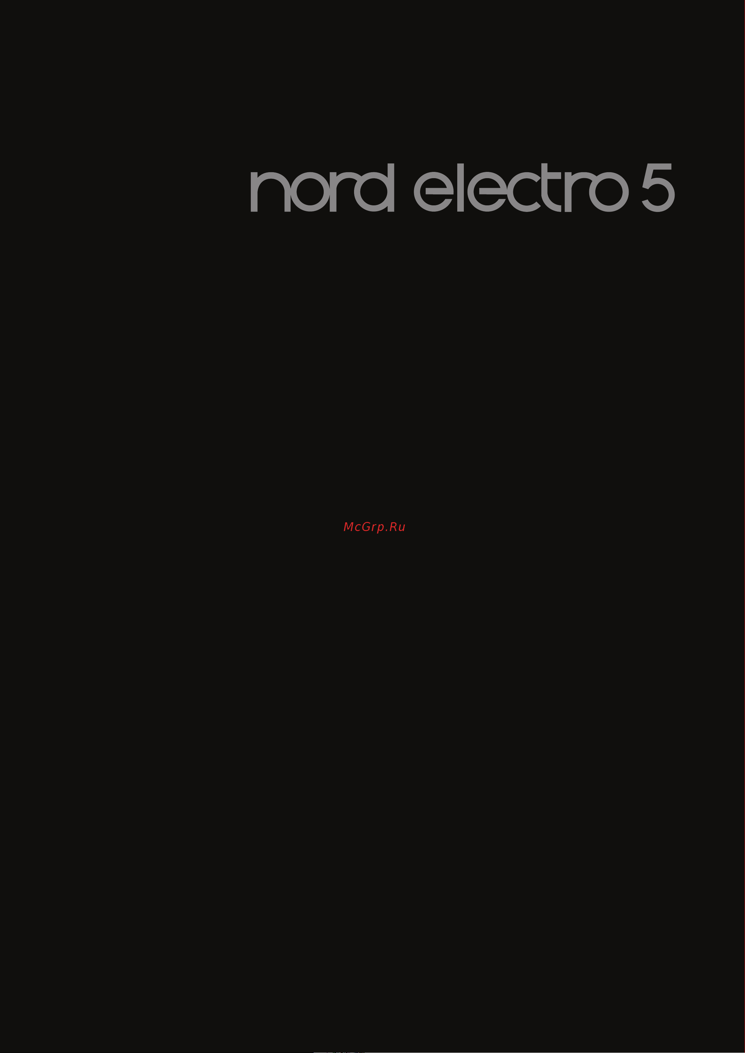 CLAVIA DMI AB CLAVIA NORD Electro 5D 61 Руководство по эксплуатации онлайн
