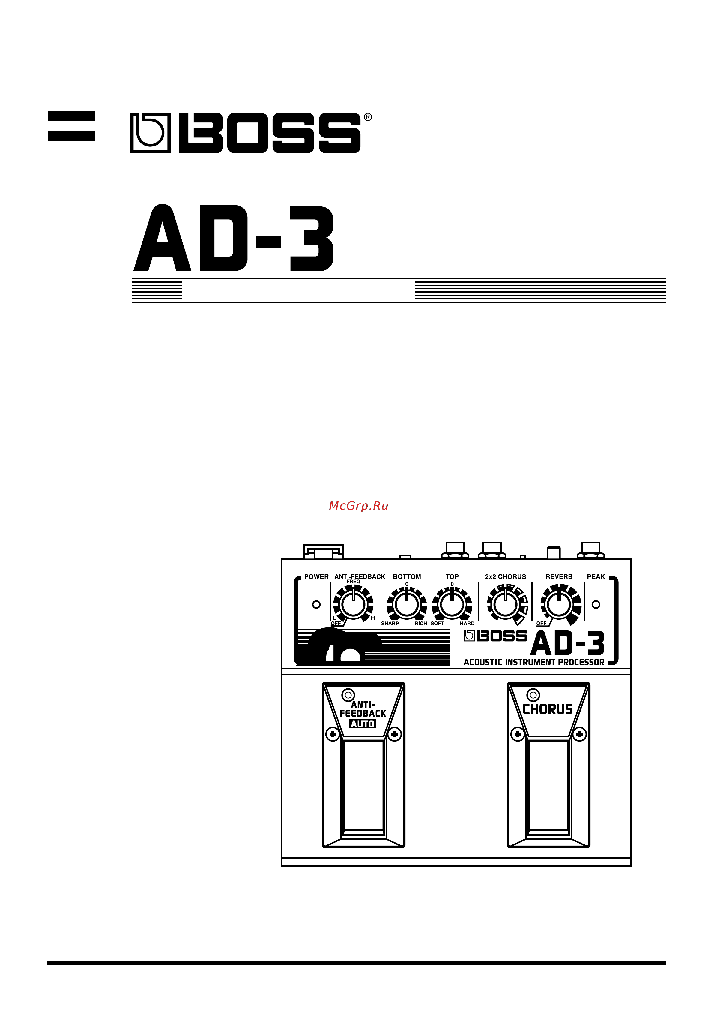 Boss AD-3 Руководство по эксплуатации онлайн
