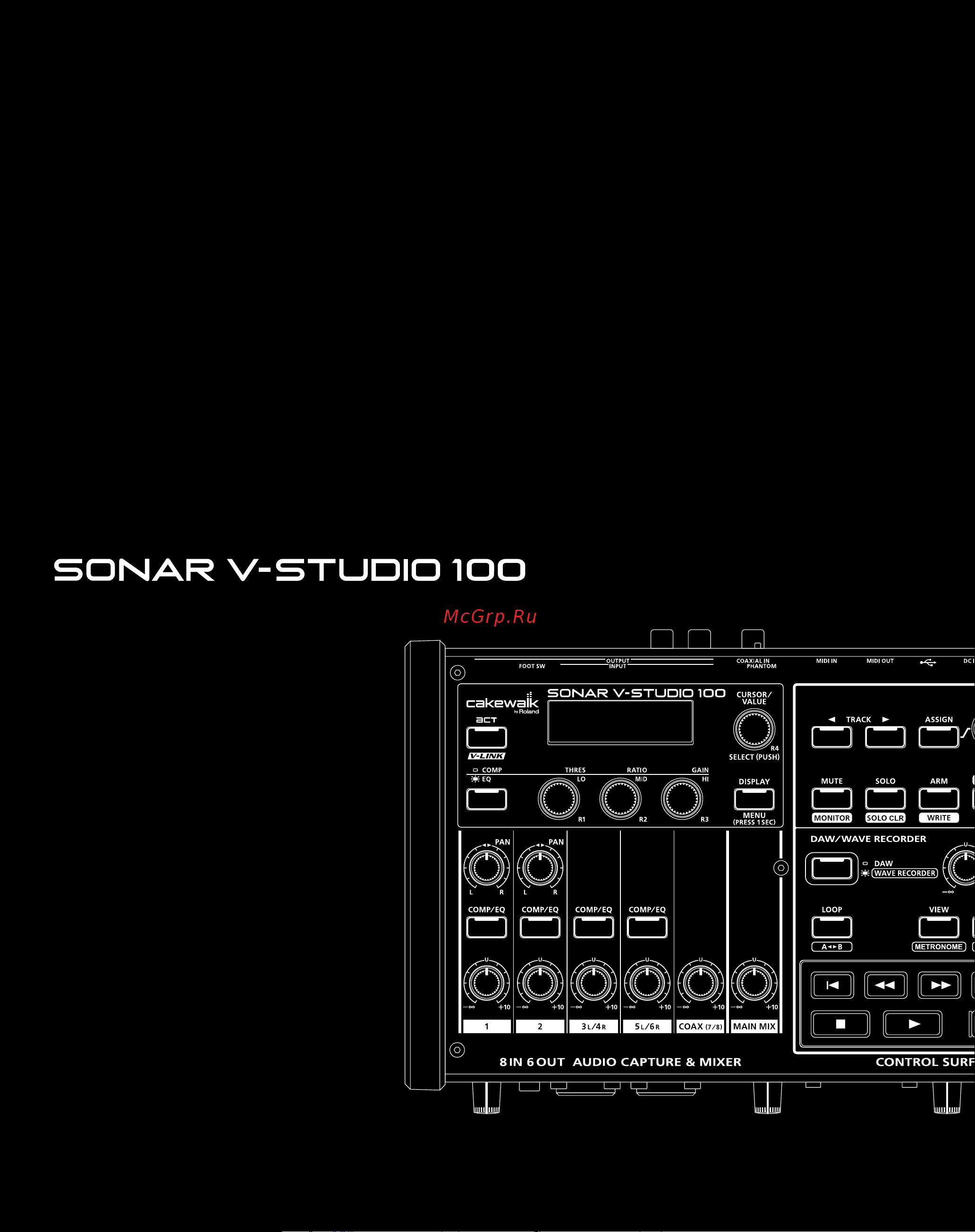 Cakewalk V-STUDIO 100 Руководство по эксплуатации онлайн