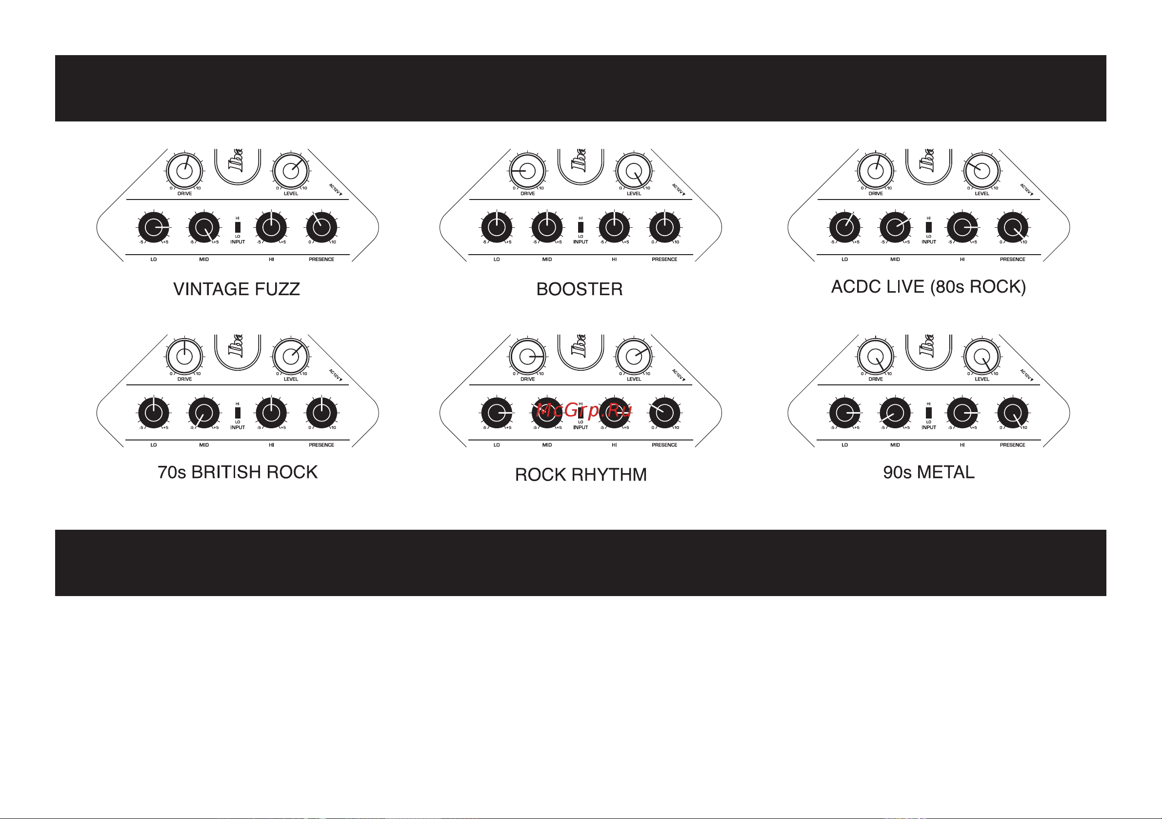 Ibanez TK999OD [16/16] サンプルセッティング sample setting muster einstellung exemples de réglages ajuste de muestra impostazione modello 设置示例