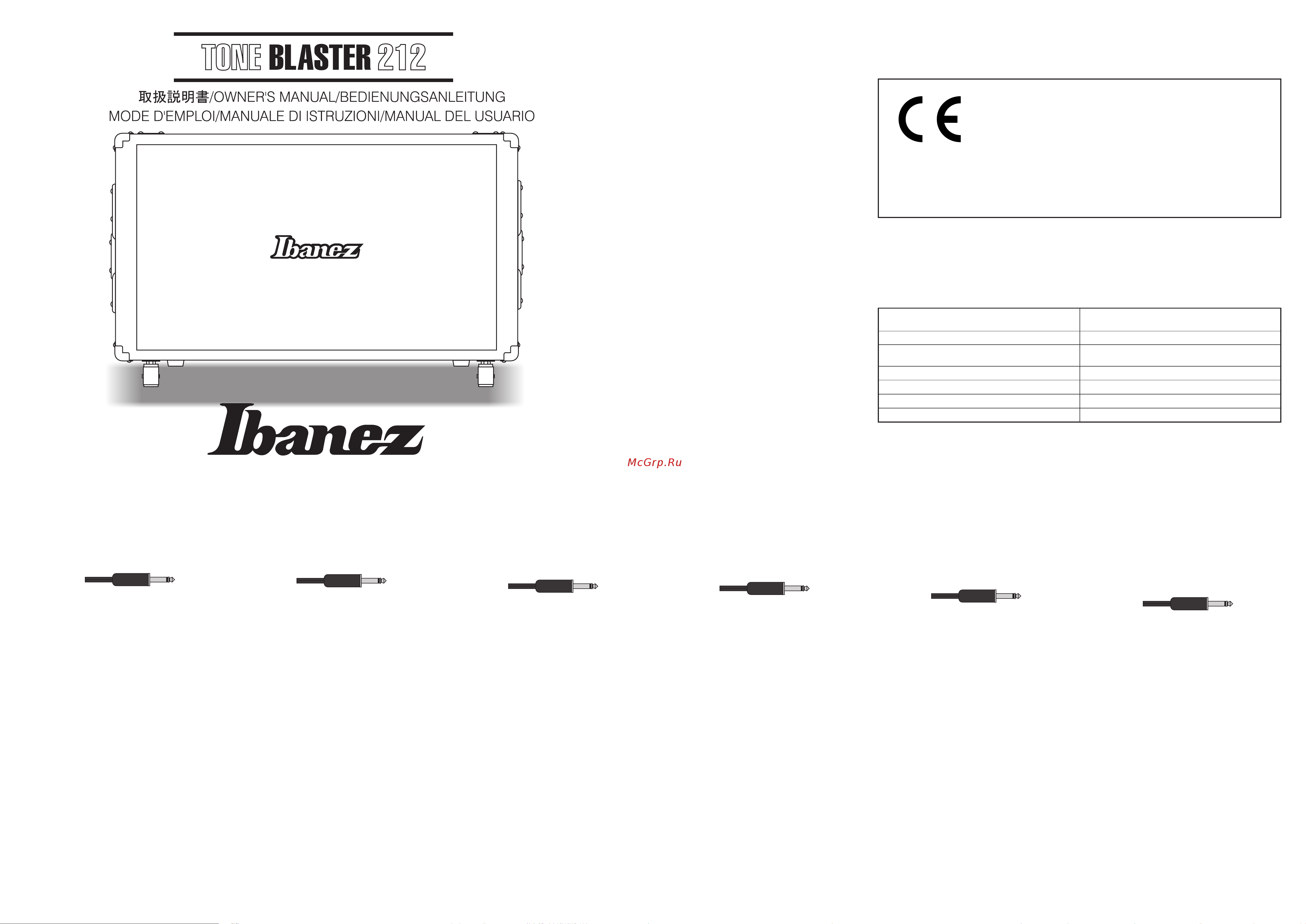 Ibanez TB212 Руководство по эксплуатации онлайн