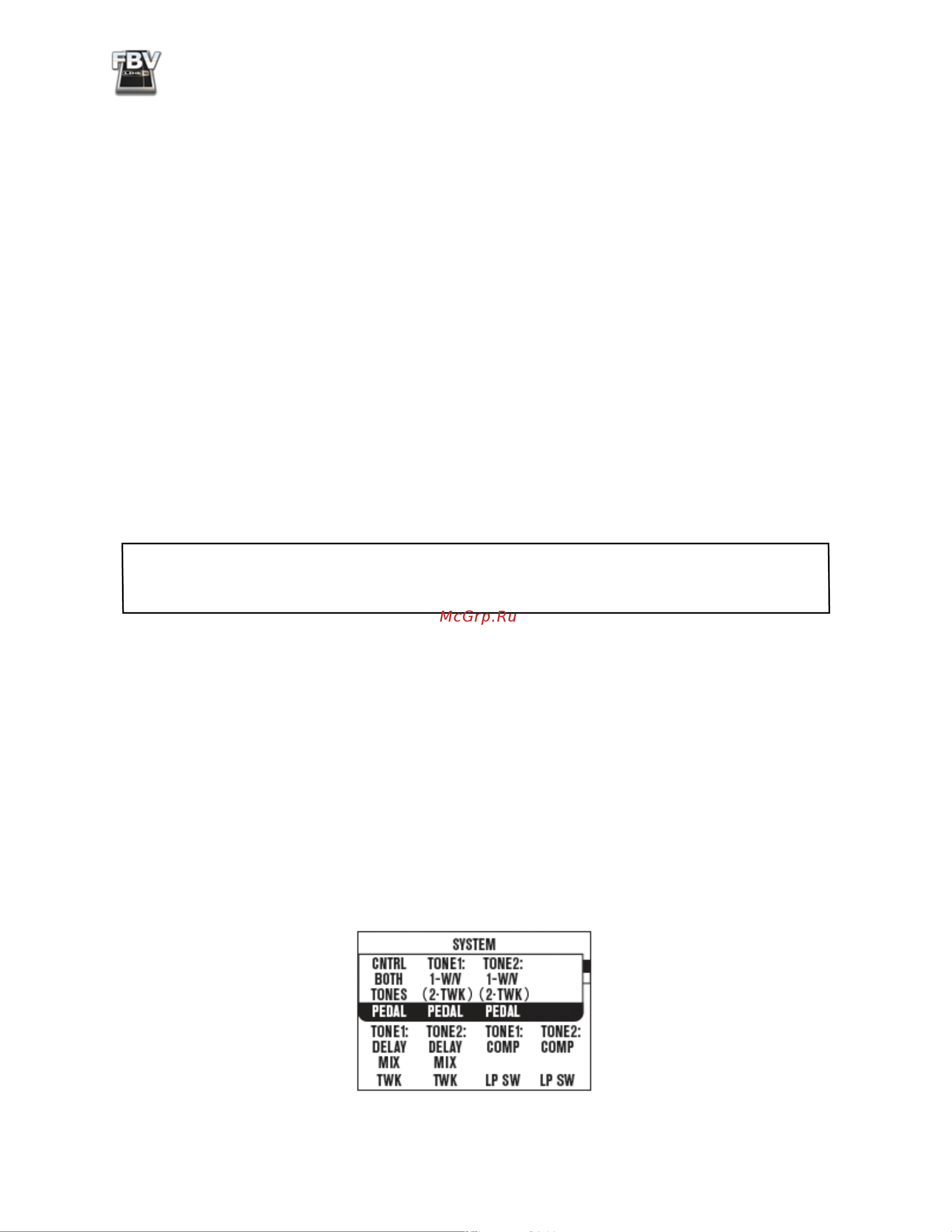 LINE 6 FBV Express MkII Manual [15/82] Pod x3 system configuration pedal settings