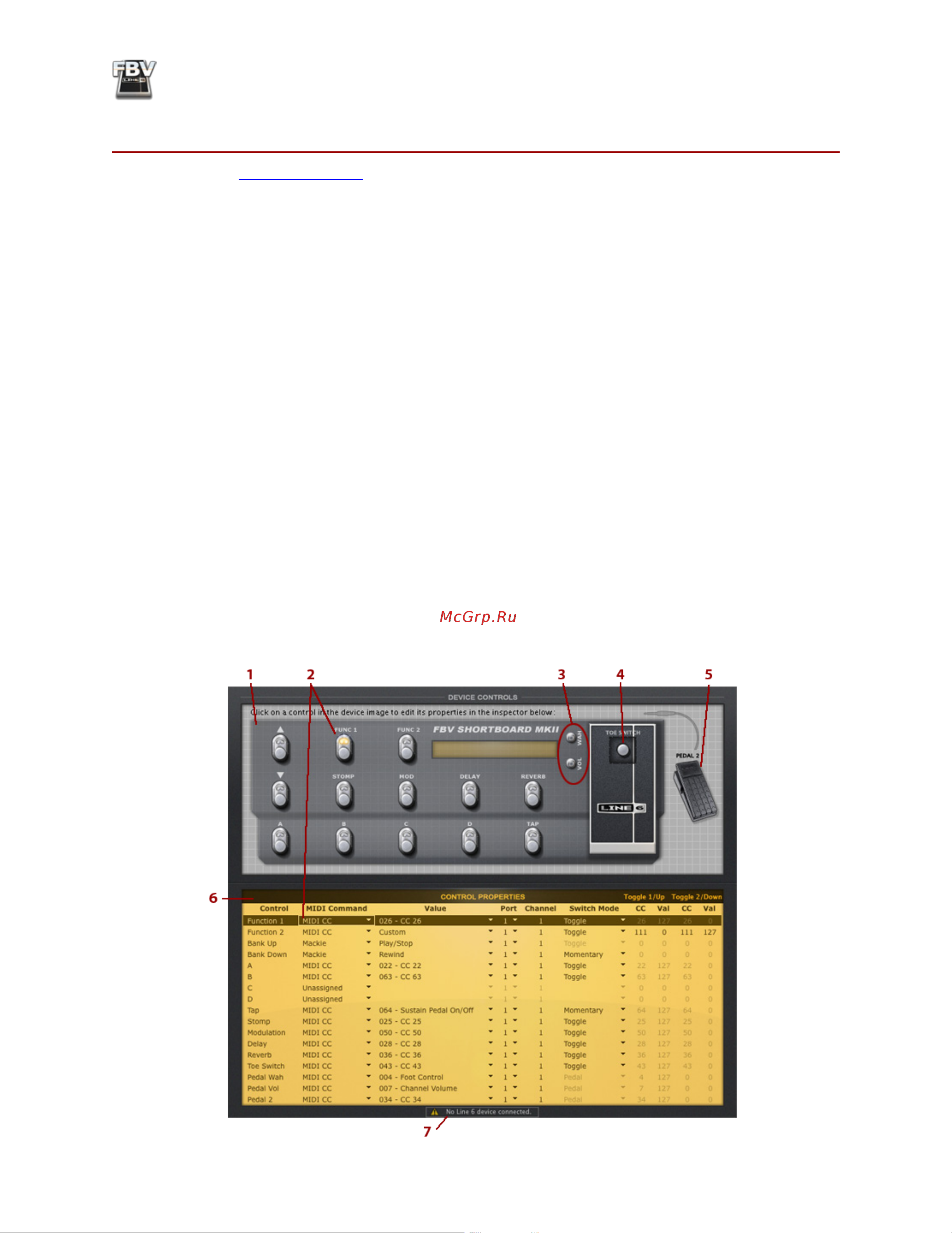 LINE 6 POD xt Live [21/82] The line 6 fbv control application