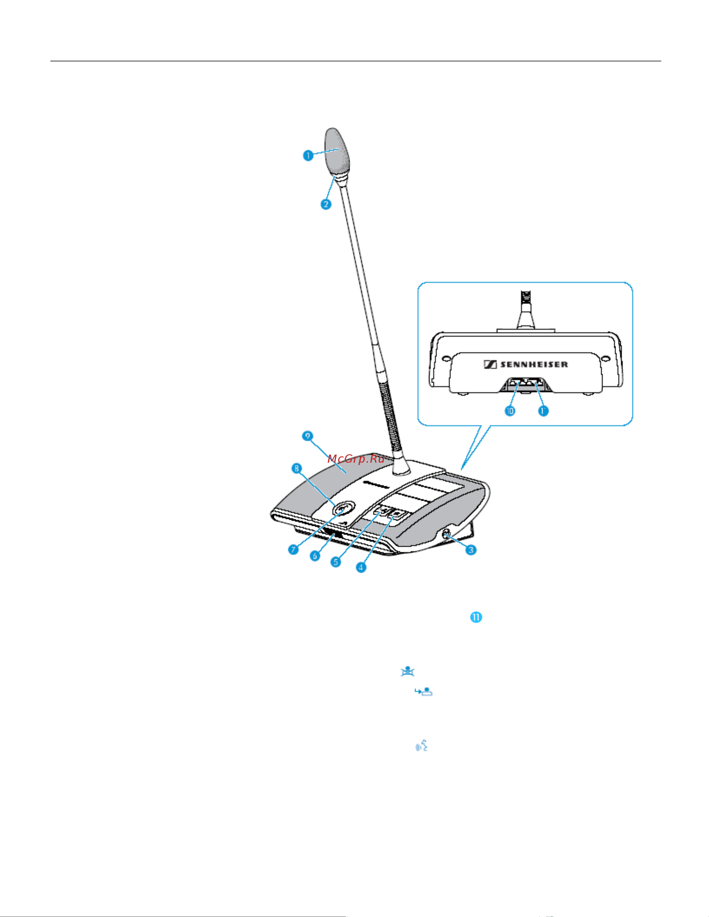 Sennheiser ADN D1 [10/121] Пульт председателя adn с1