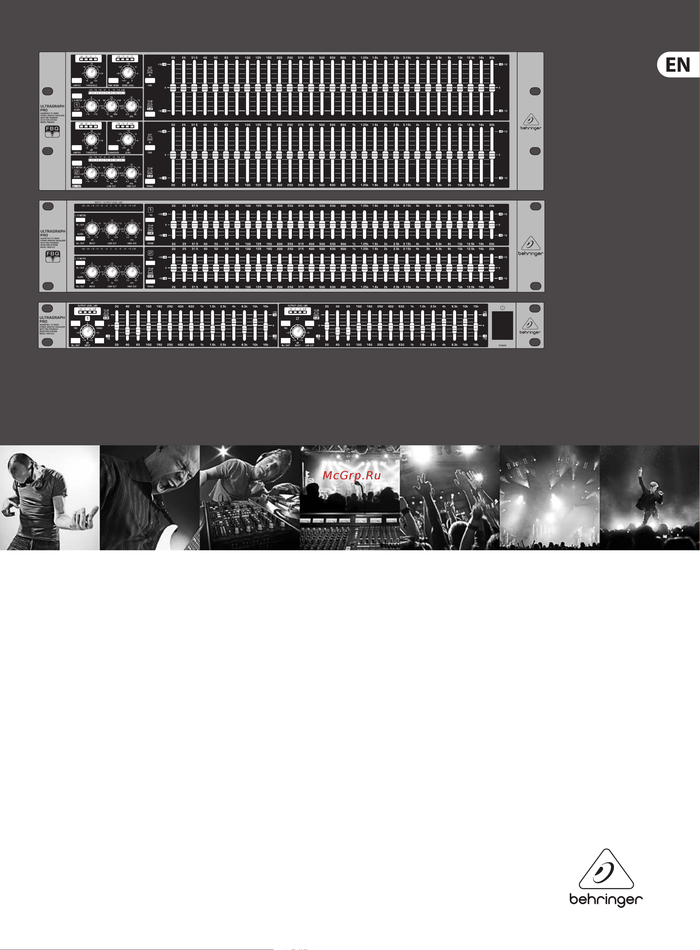Behringer ULTRAGRAPH PRO FBQ1502 Руководство по эксплуатации онлайн