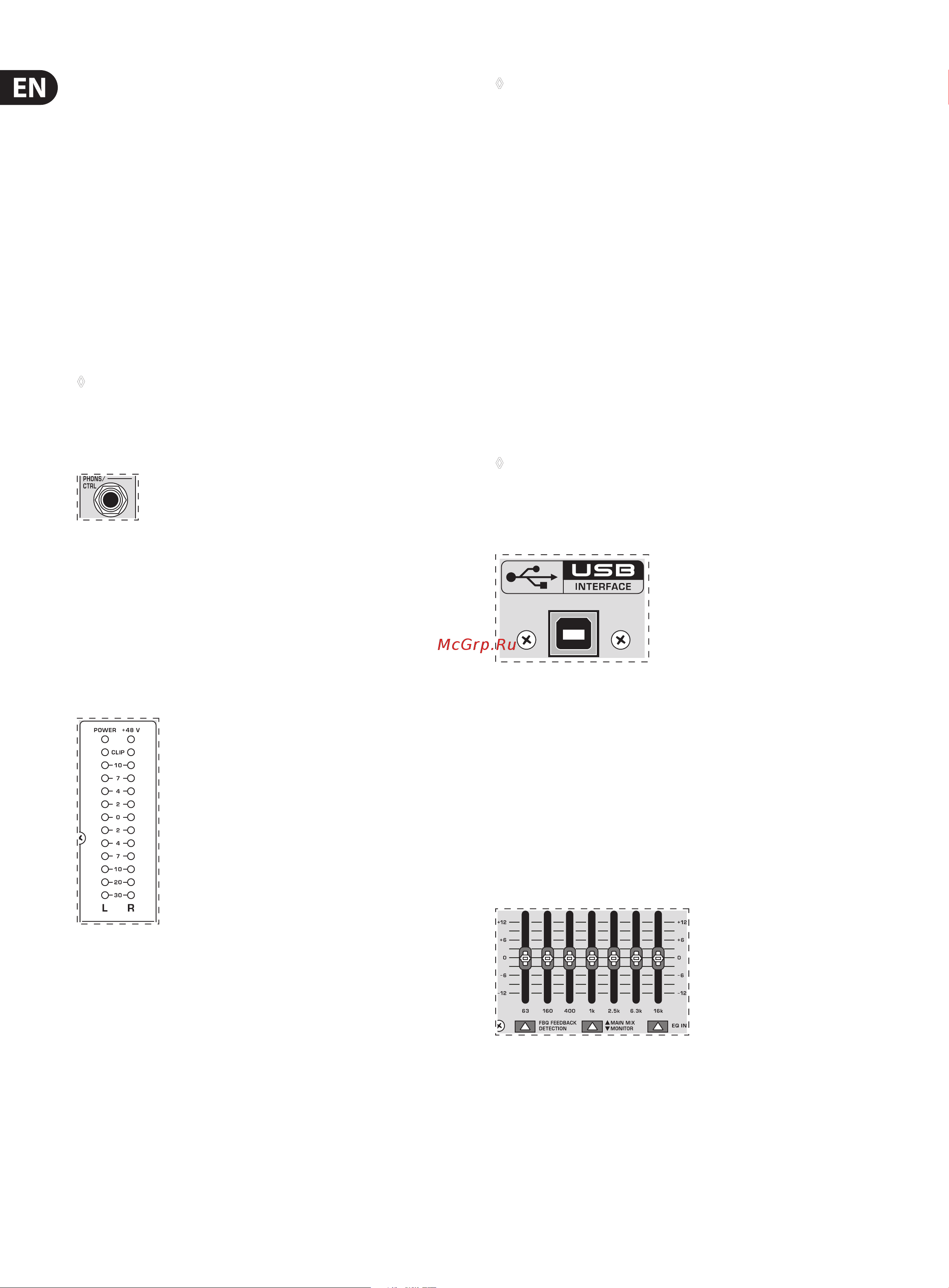 Behringer XENYX X1222USB [10/16] Graphic 7 band equalizer