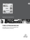 Behringer TUBE ULTRAGAIN MIC200 Руководство по эксплуатации