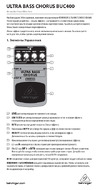 Behringer ULTRA BASS CHORUS BUC400 Руководство по эксплуатации