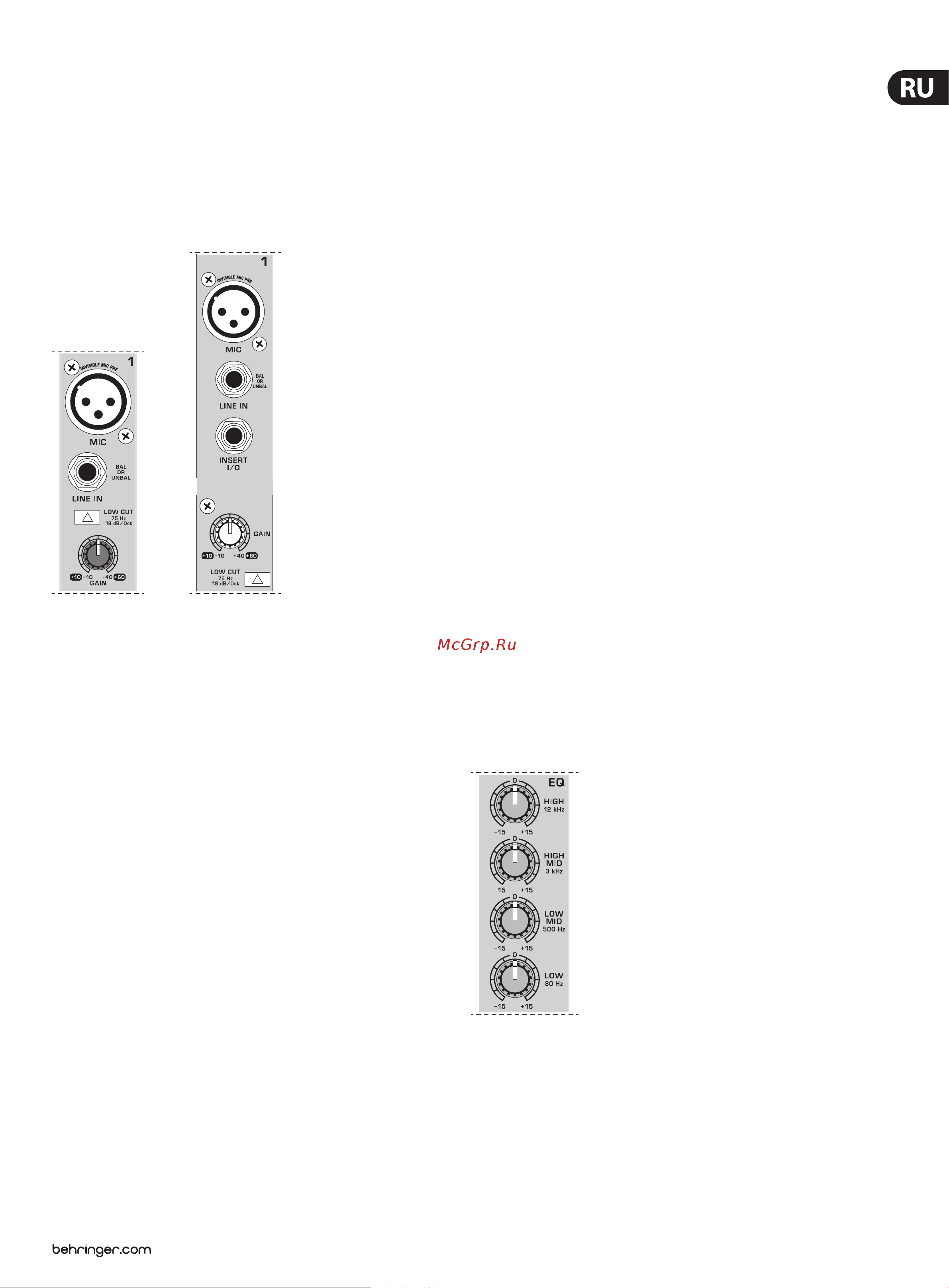 Behringer EURORACK UB1832FX-PRO [7/20] Элементы управления и под лючение