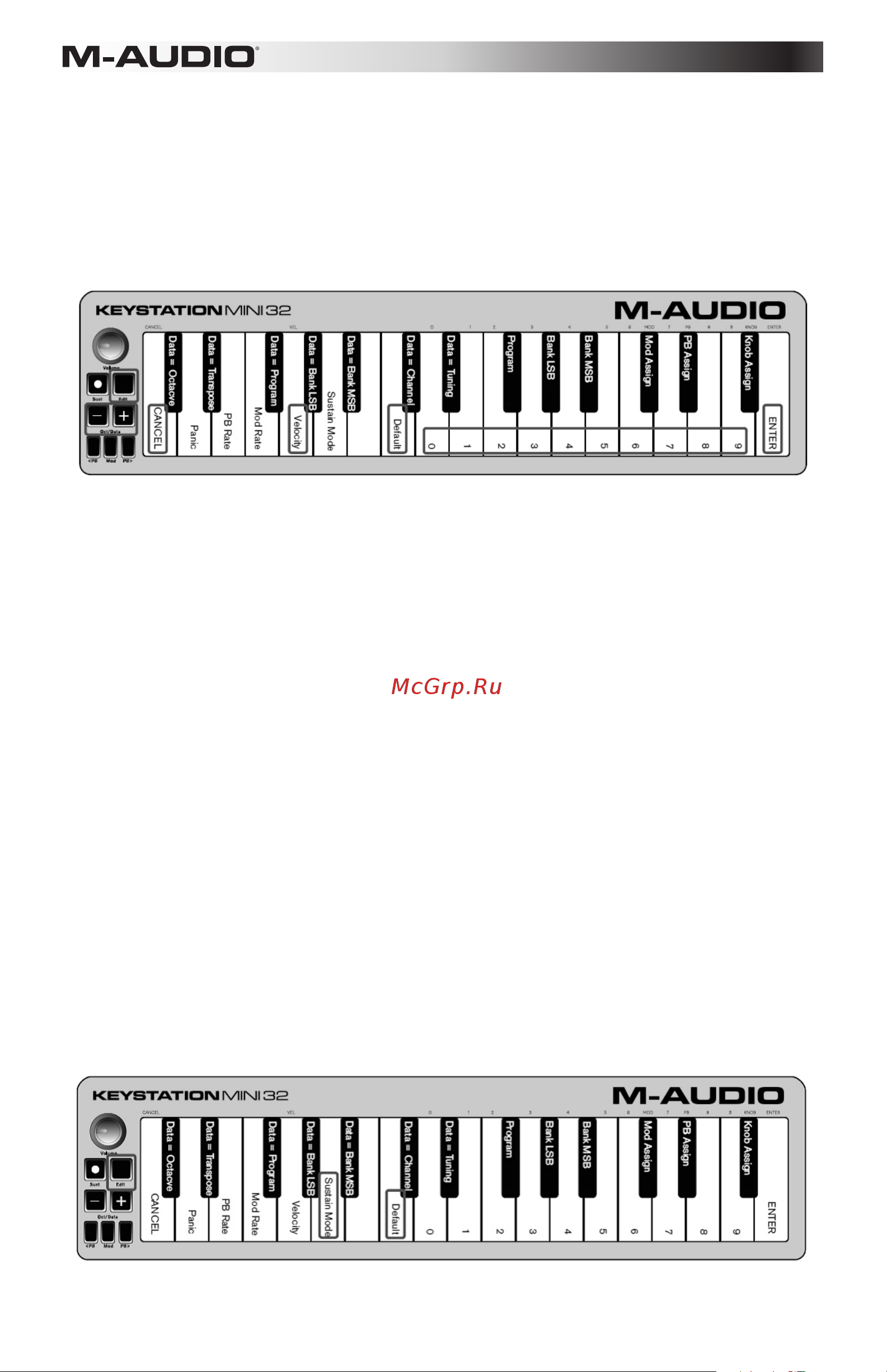M-Audio Keystation Mini 32 - New [43/80] Mode de sustain