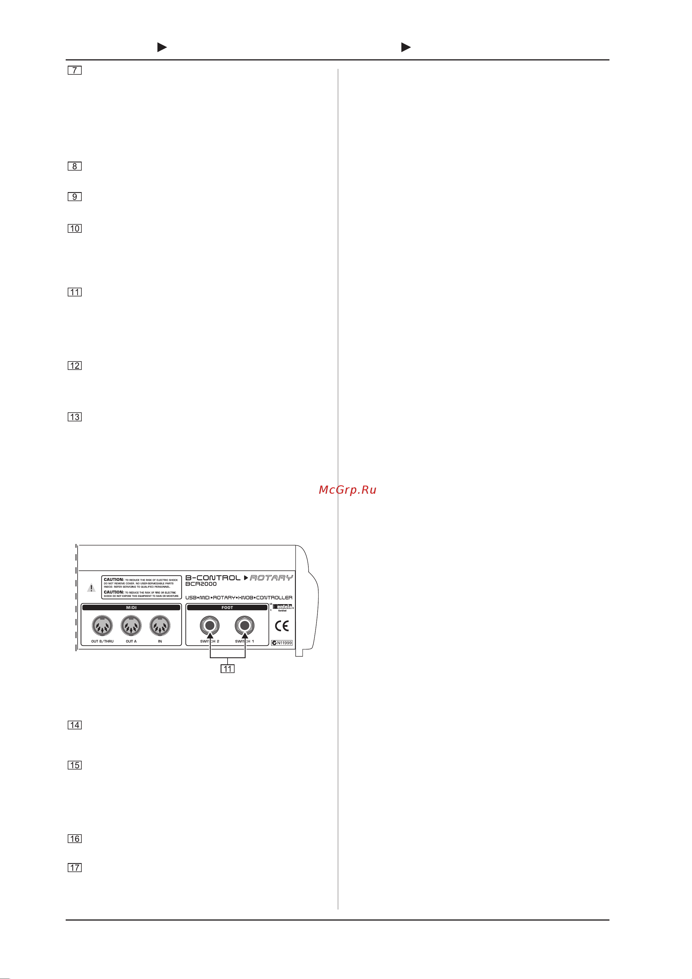 Behringer B-CONTROL FADER BCF2000-WH [6/21] Управление