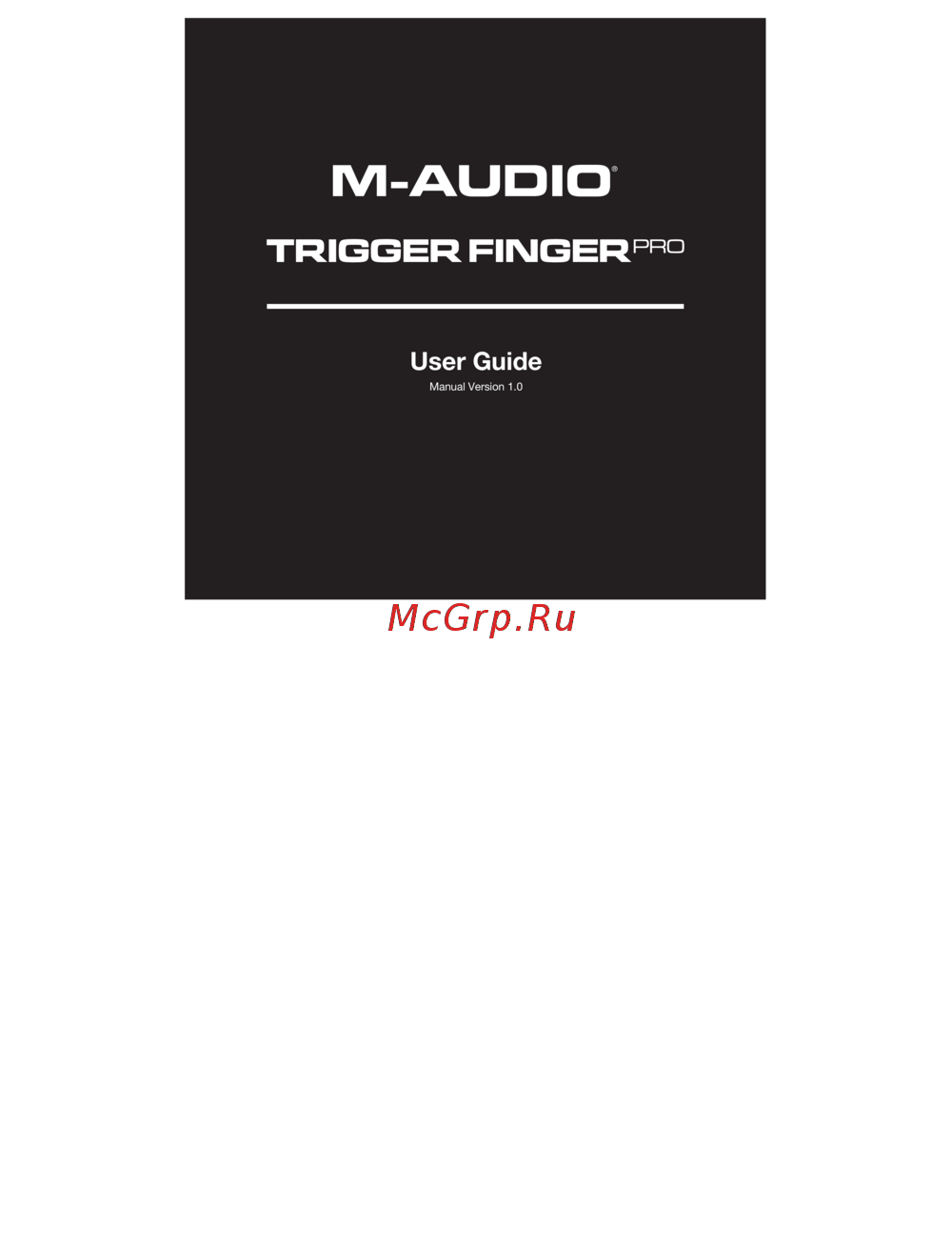 M-Audio Trigger Finger Pro Руководство по эксплуатации