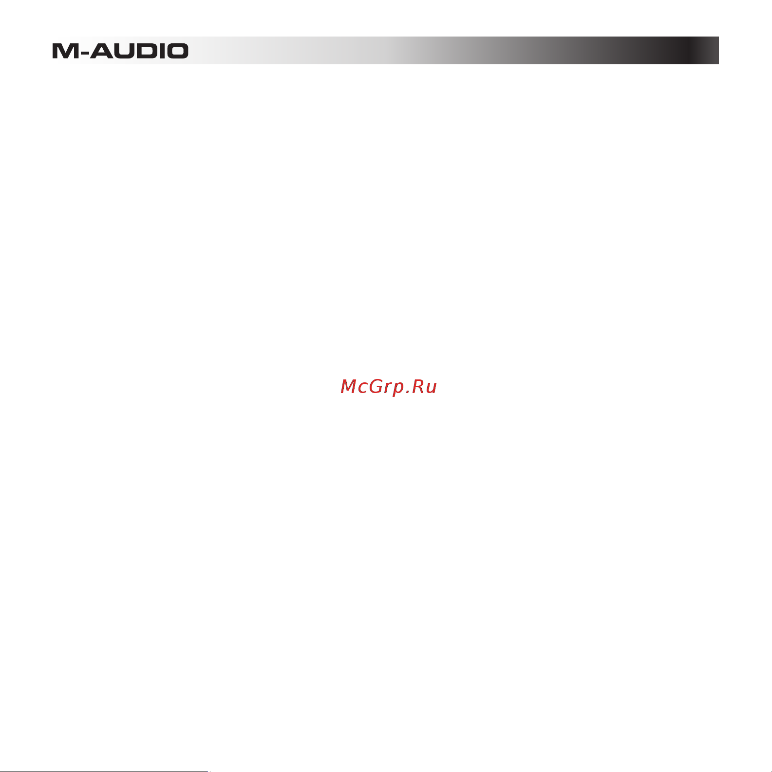 M-Audio Trigger Finger Pro [2/97] Table of contents