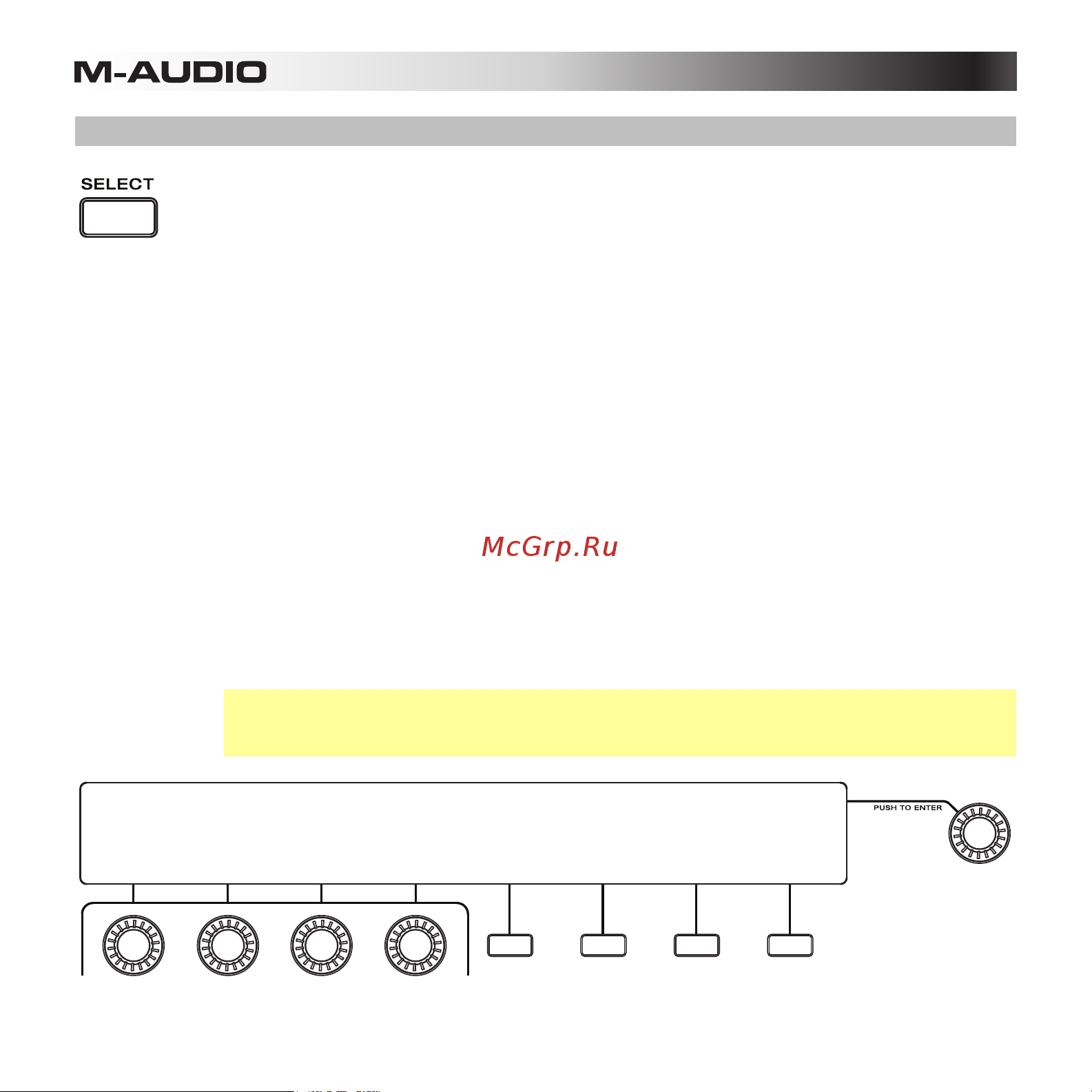 M-Audio Trigger Finger Pro [28/97] Select mode