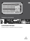 Behringer EUROPOWER PMP2000 Руководство по эксплуатации