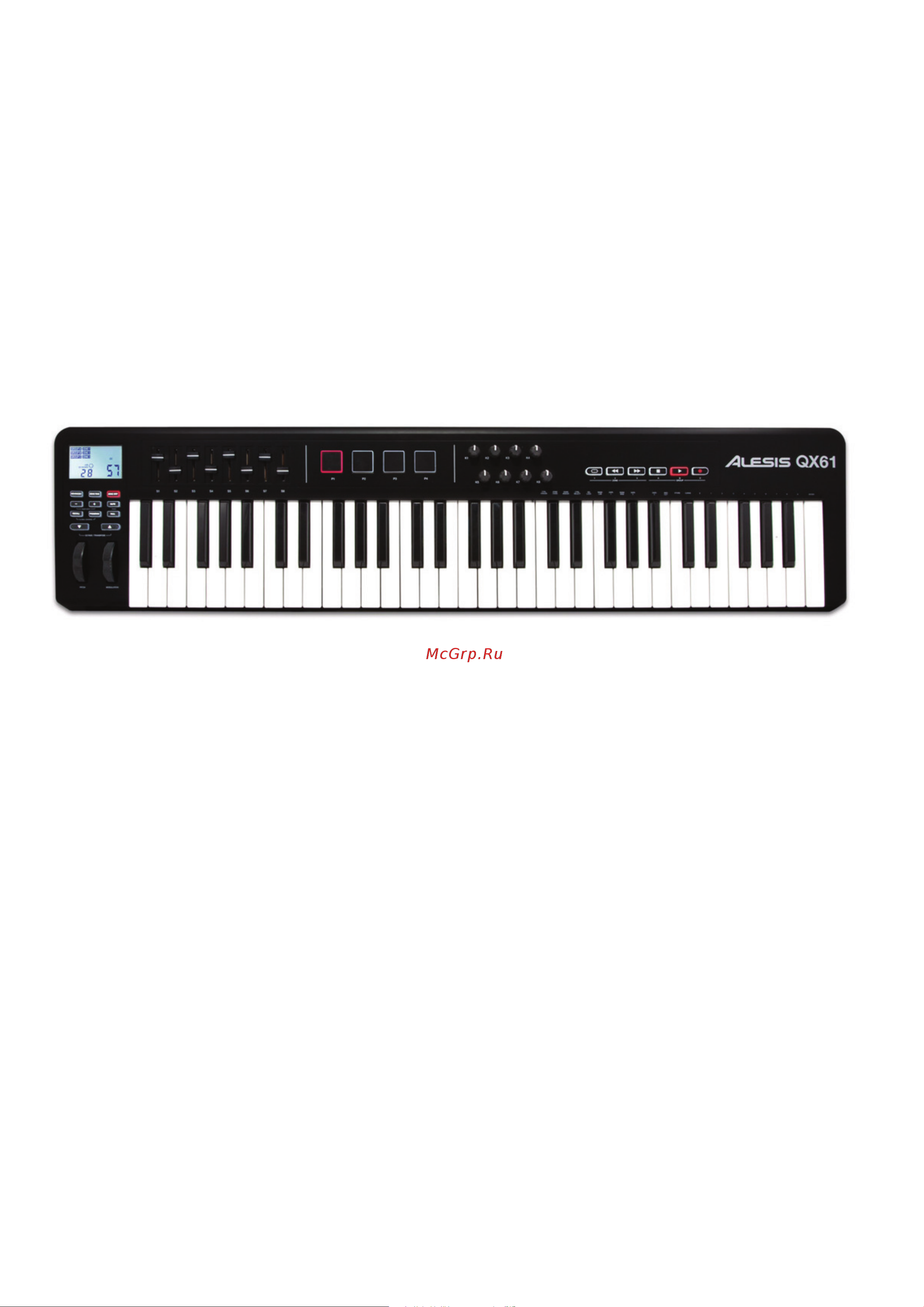 Alesis QX61 Руководство по эксплуатации онлайн