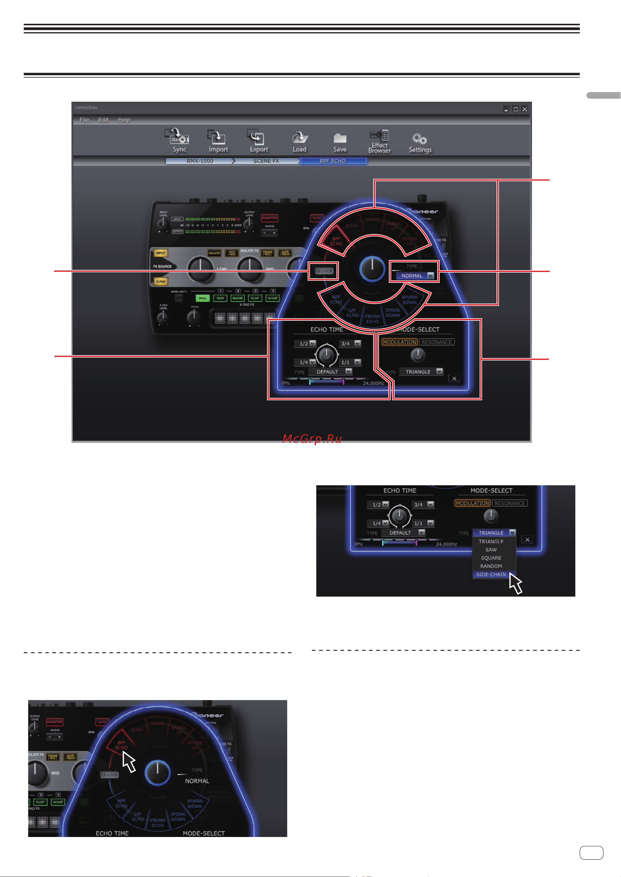 Pioneer RMX-1000-M [7/16] Редактирование эффектов