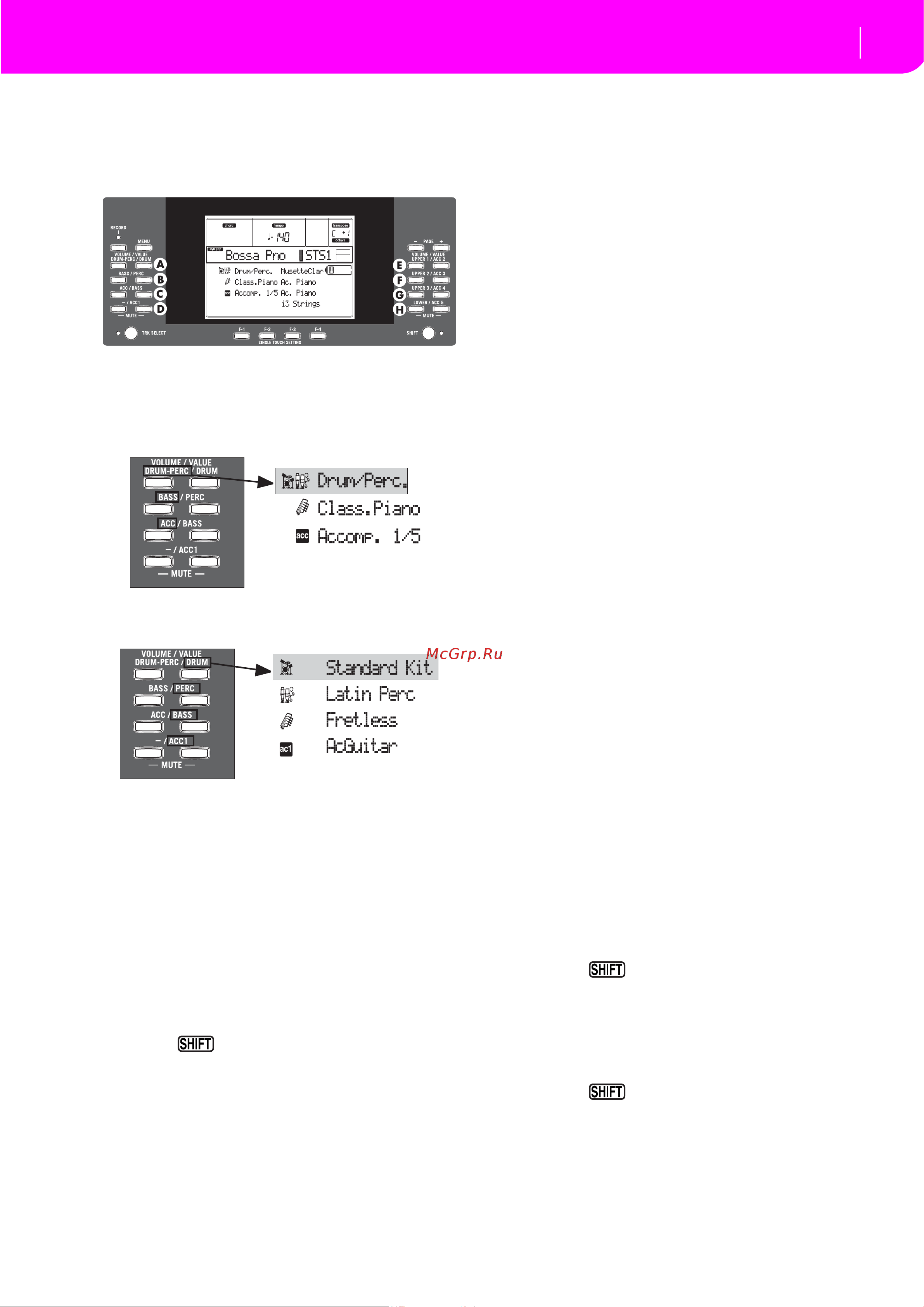 Korg microARRANGER [9/24] Передняя панель
