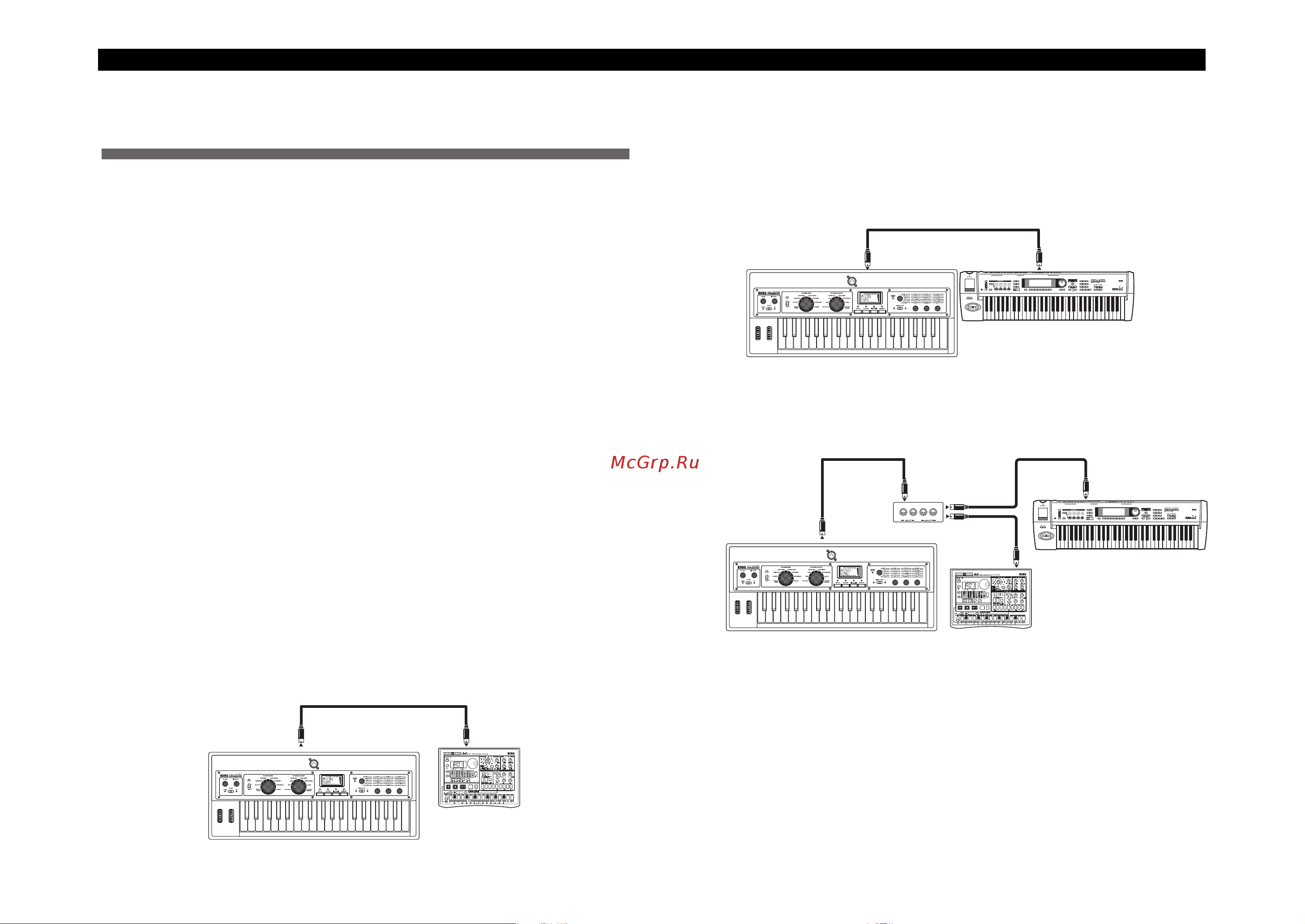Korg microKORG XL [80/103] Использование microkorg xl с другими midi устройствами midi